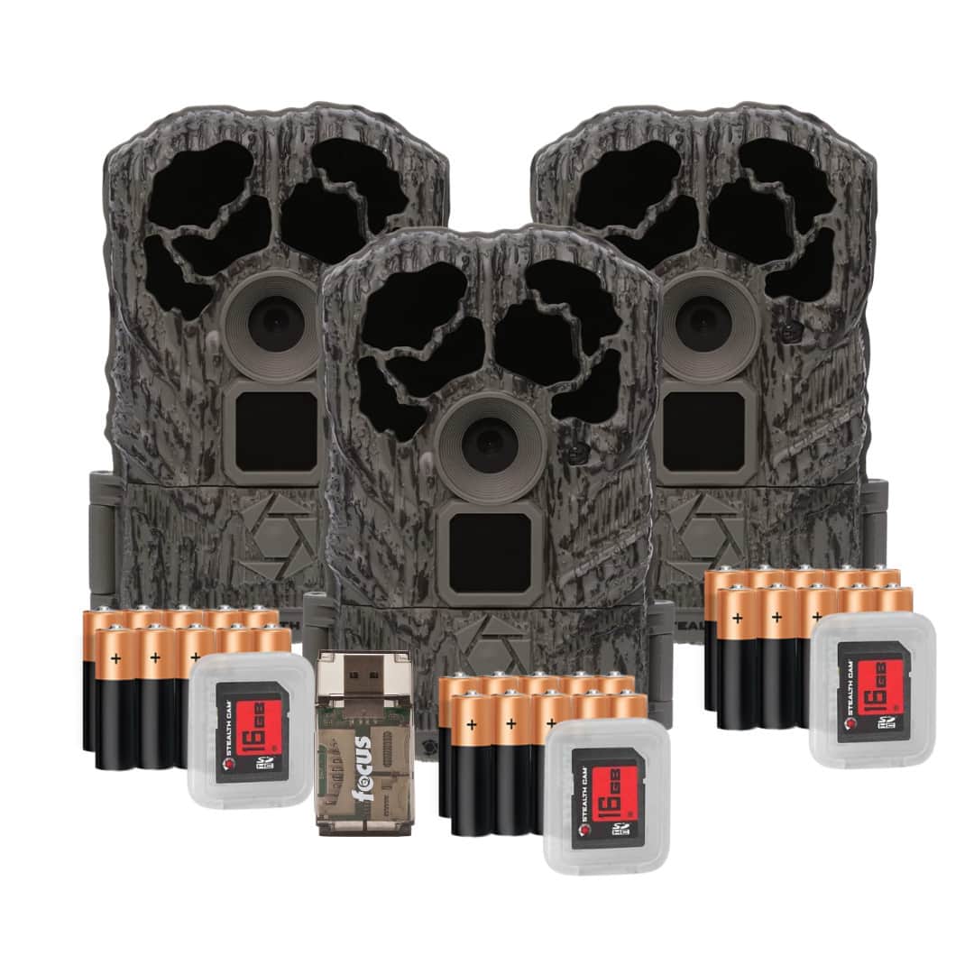 Stealth Cam - Browtine 16MP Game Camera with Card Reader (3 Pack)