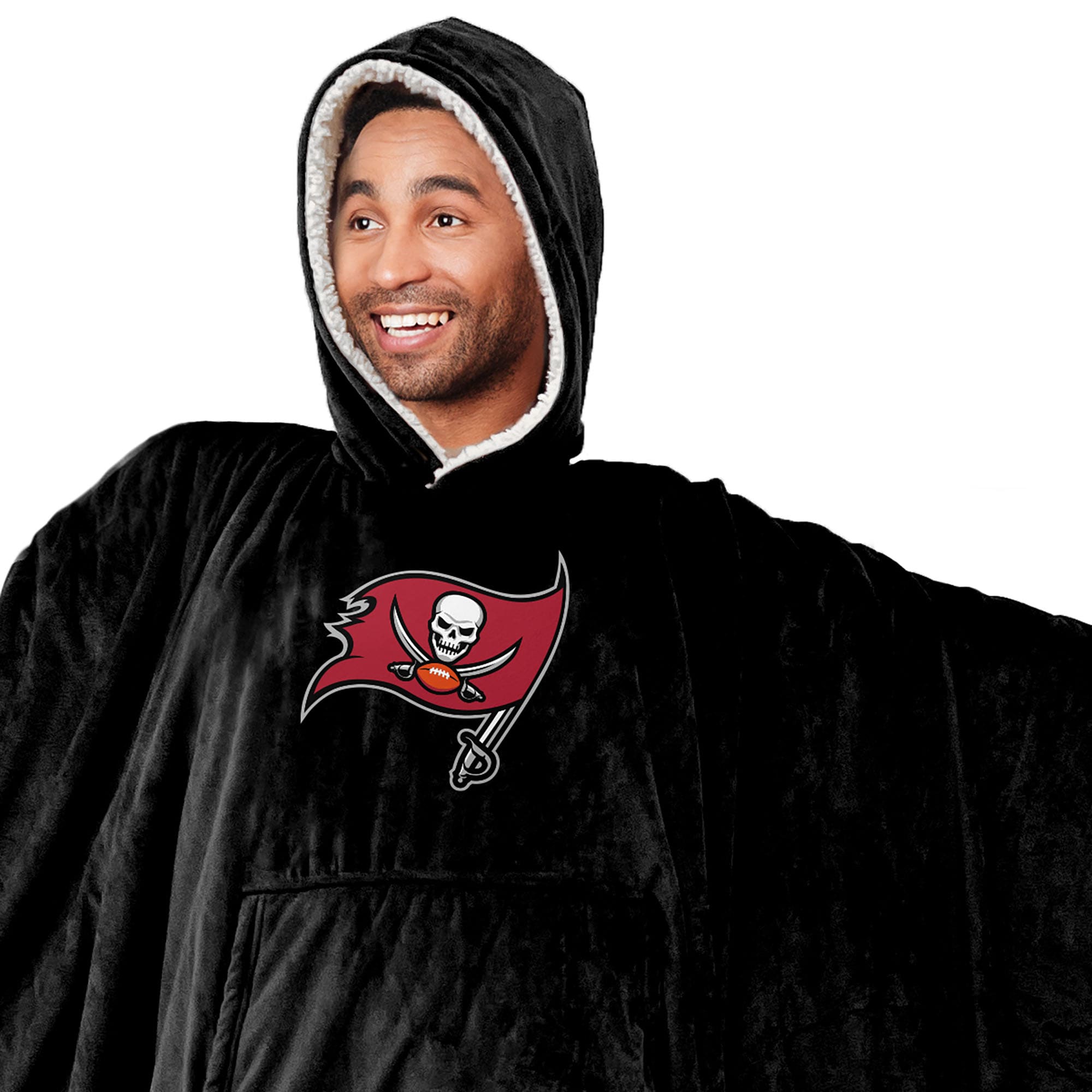 Alt View 1. Pegasus - Tampa Bay Buccaneers 60- x 80- Team Color Hoodie Bloncho - Multicolor.