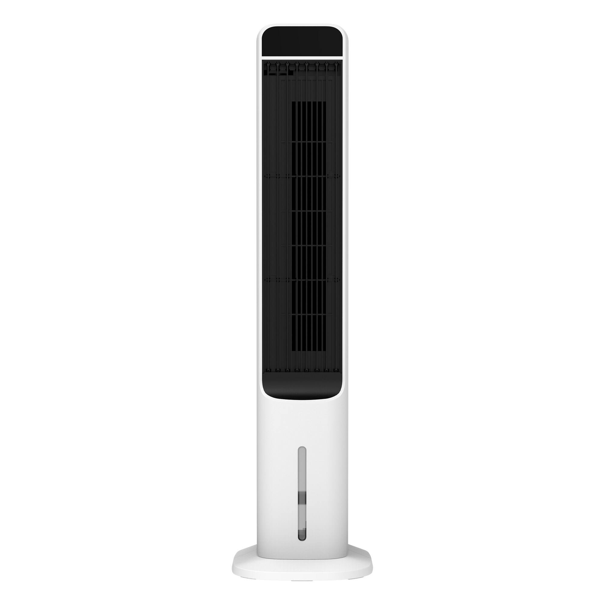 Alt View 2. Parrot Uncle - 40" Bladeless Cooling Tower Fan Portable Evaporative Air Cooler with Remote - White.