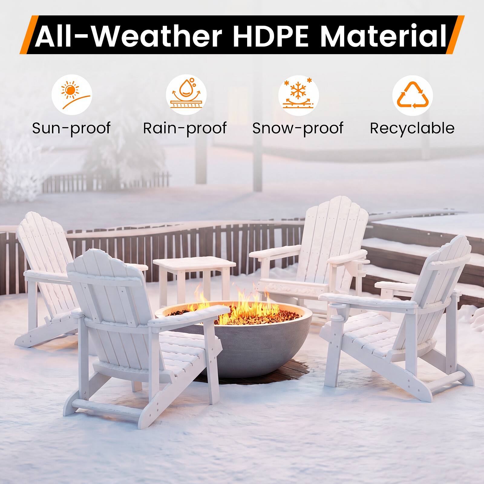 All-Weather HDPE Material

Sun-proof
Rain-proof
Snow-proof
Recyclable