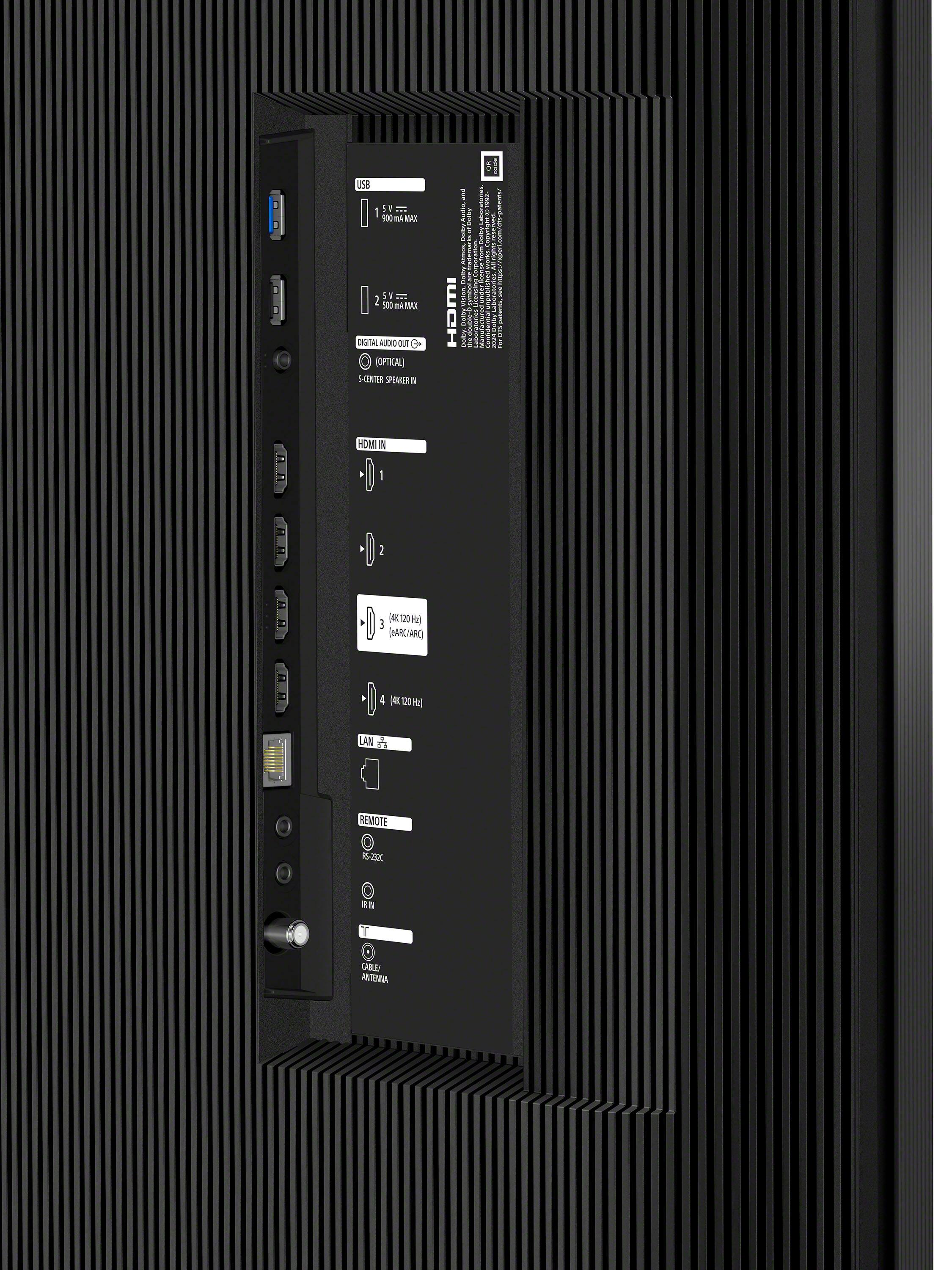 USB 1 SV 2  
100 mA ML 1 2 300 M MA DIGITAL AUDIO OUT (OPTICAL) S-CENTER SPEAKER IN  
HDMI IN  
1 (4K 120 Hz) eARC/C-ARC  
2 (4K 120 Hz)  
LAN  
REMOTE  
RS-232C IR IN  
CABLE ANTENNA