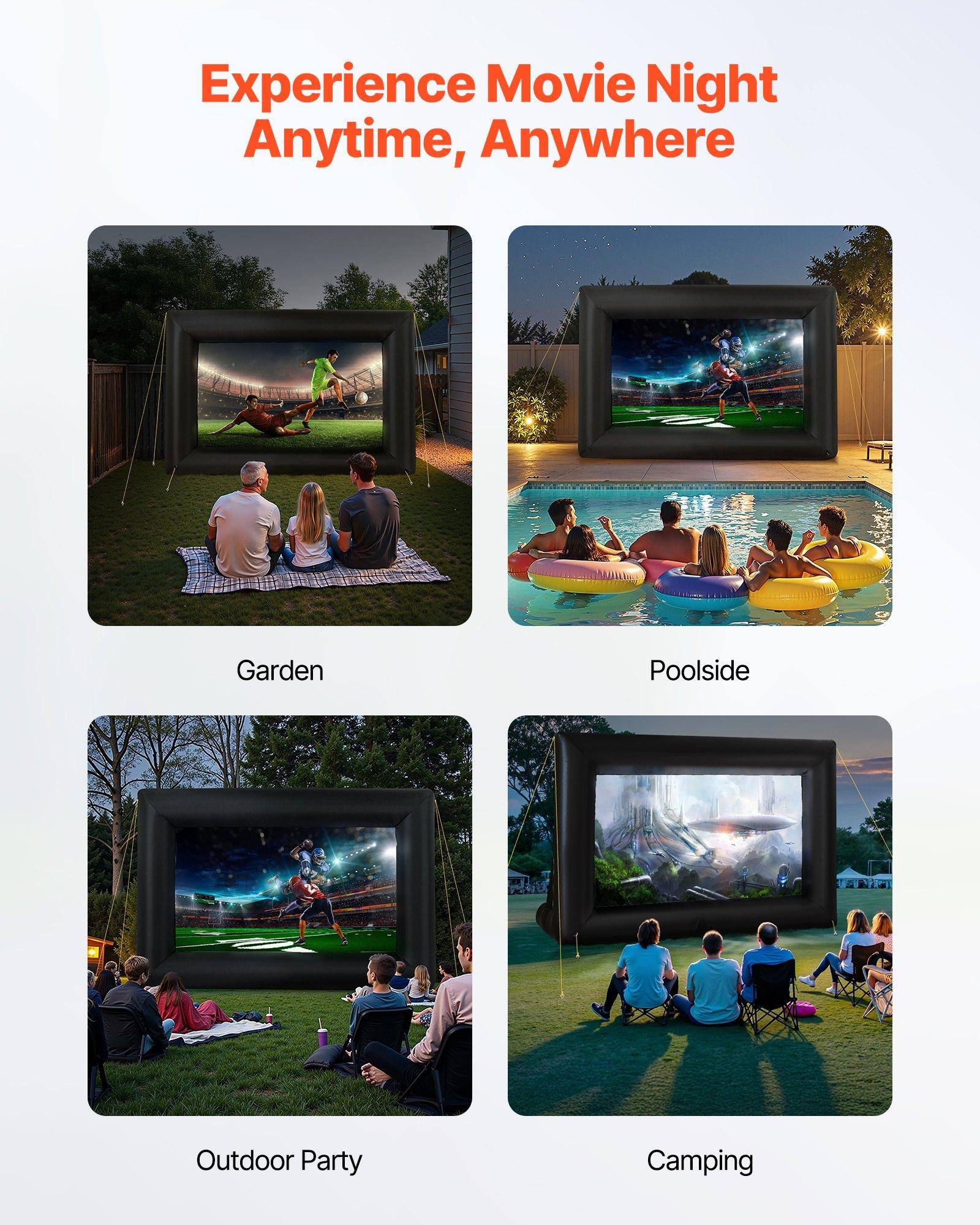 Experience Movie Night Anytime, Anywhere

Garden

Poolside

Outdoor Party

Camping