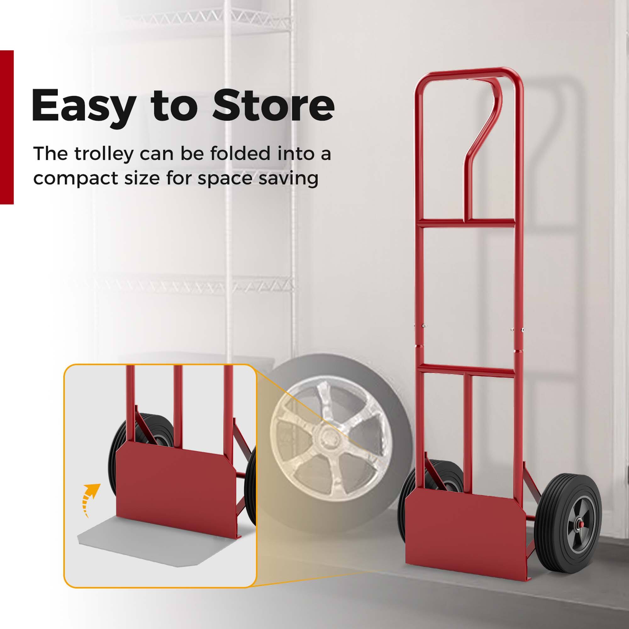 Easy to Store: The trolley can be folded into a compact size for space saving.