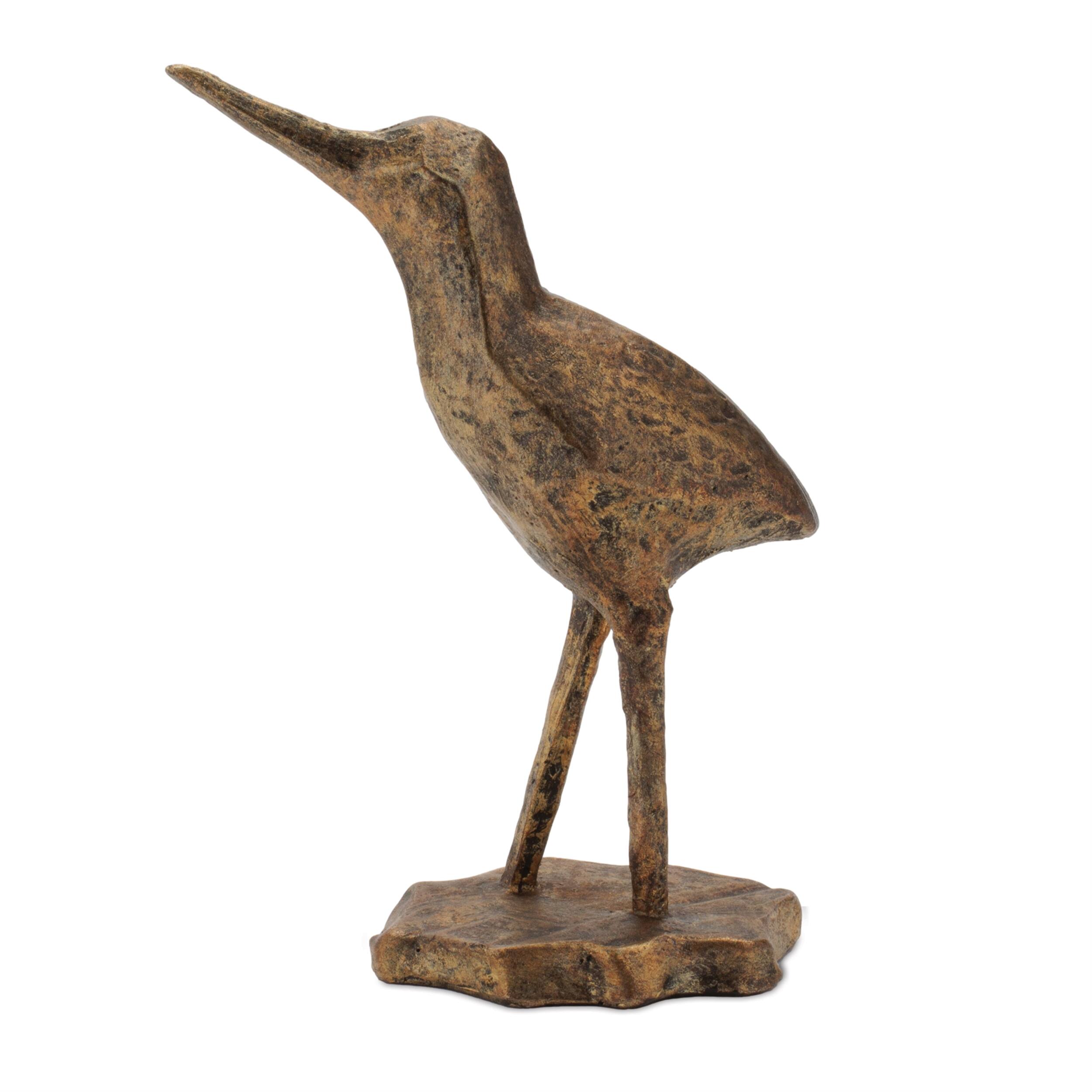 Alt View 1. BreeBe - Modern Sea Bird Figurine (Set of 3) - Brown, Gold.