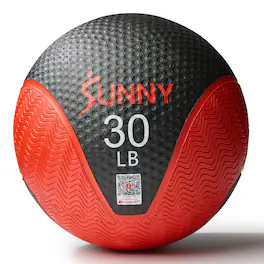 Sunny Health & Fitness - Medicine Ball 30LBS - Grey black