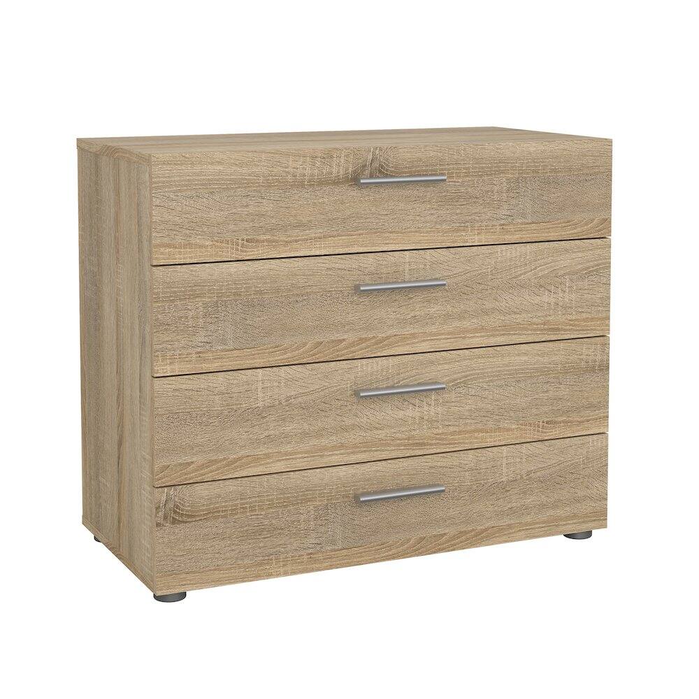Angle. Tvilum - Austin 4 Drawer Chest, Oak Structure - Brown.