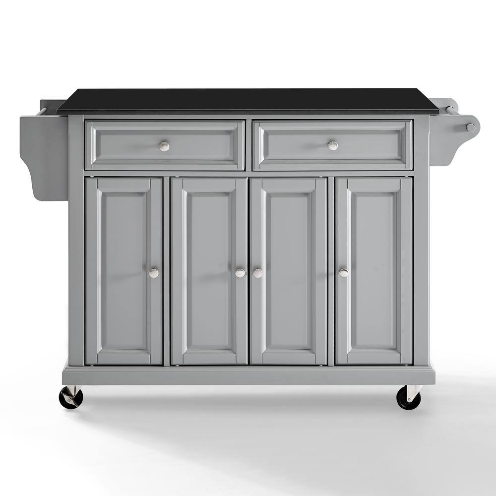 Alt View 6. Crosley Furniture - Full Size Granite Top Kitchen Cart - Gray.