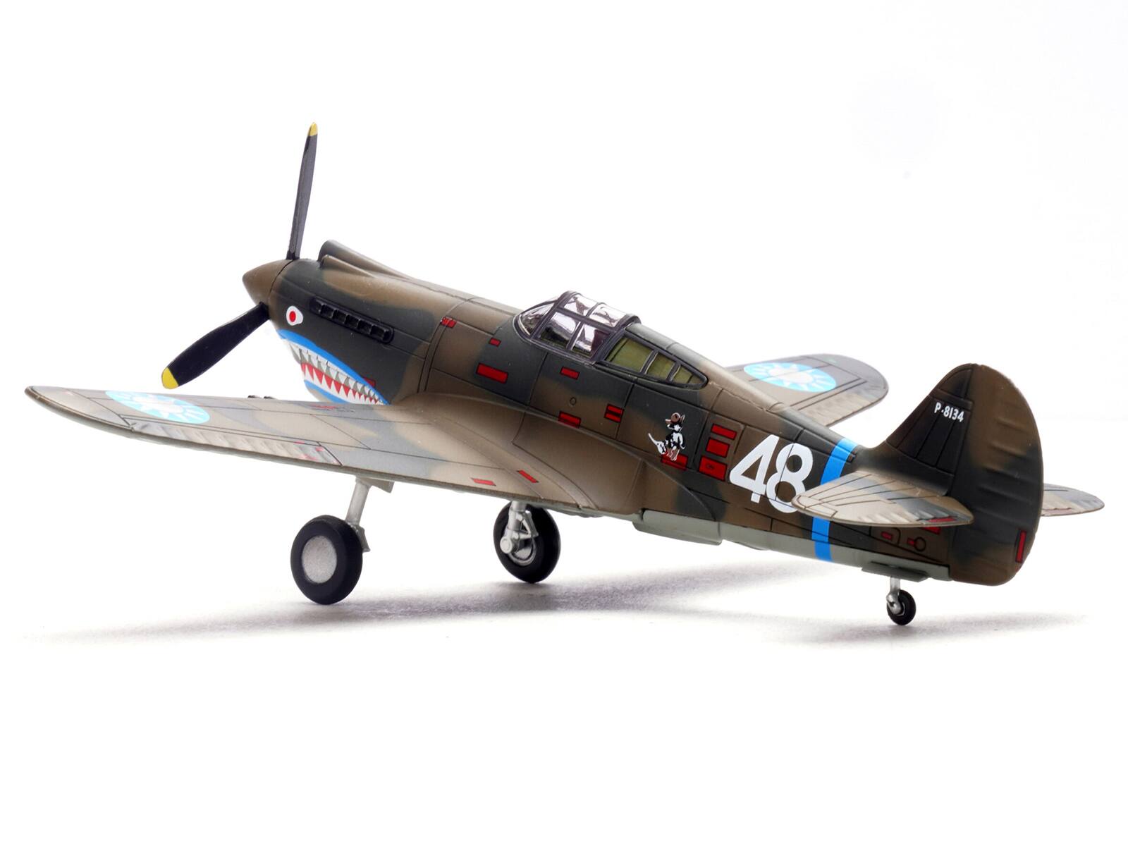 Left. Legion - Curtiss P-40B/C Warhawk Fighter White 48 David Lee Tex Hill 2nd Squadron Panda Bears Chinese Air Force Burma 1942 1/72 - Multicolor.