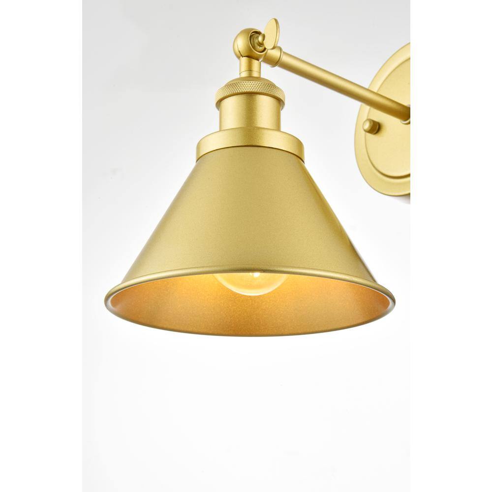 Left. Living District - Bentley 1 light Brass Bath Sconce - Brass.