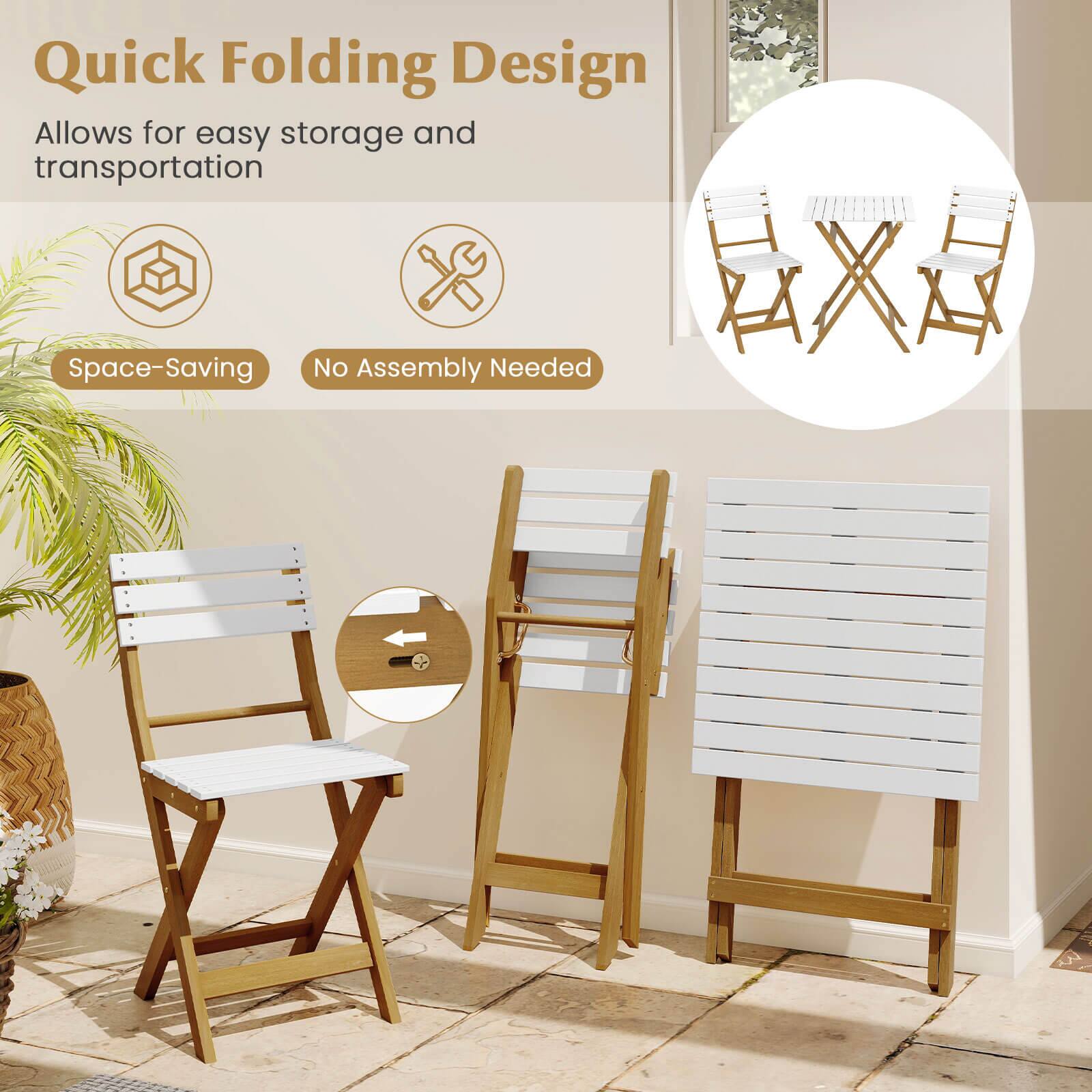 Quick Folding Design
Allows for easy storage and transportation
Space-Saving
No Assembly Needed