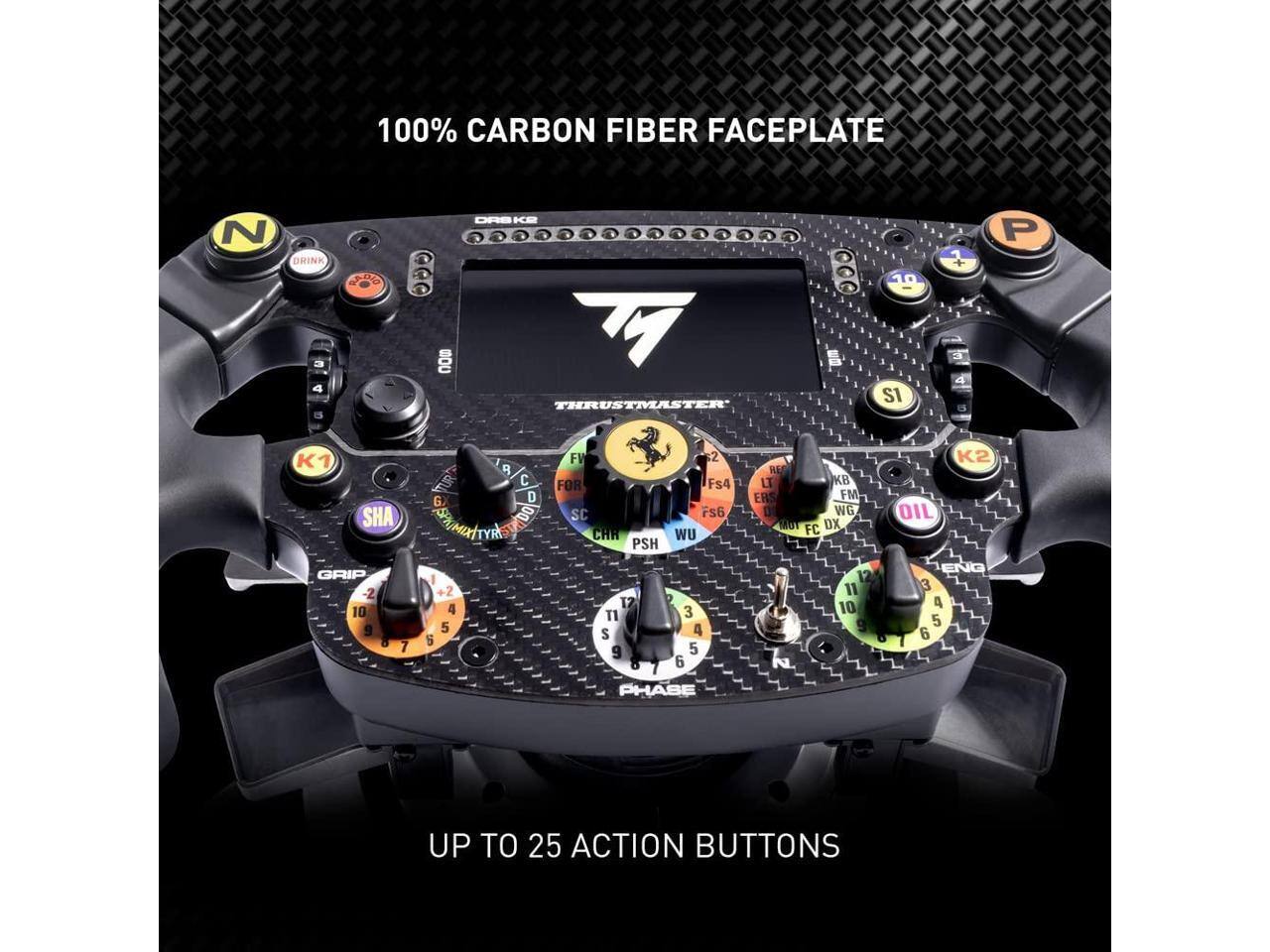 100% CARBON FIBER FACEPLATE

THRUSTMASTER

UP TO 25 ACTION BUTTONS