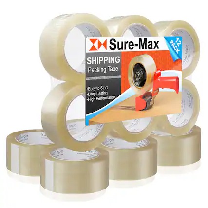 Sure-Max
SHIPPING
Packing Tape
- Easy to Start
- Long Lasting
- High Performance
12 PACK
Premium-quality shipping tape
Made in the USA