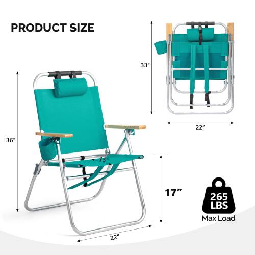 PRODUCT SIZE  
33" x 22" x 36"  
17"  
22"  
265 LBS Max Load
