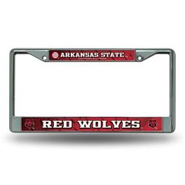 Rico Industries - Arkansas State Red Wolves Chrome Metal License Plate Frame - Multi