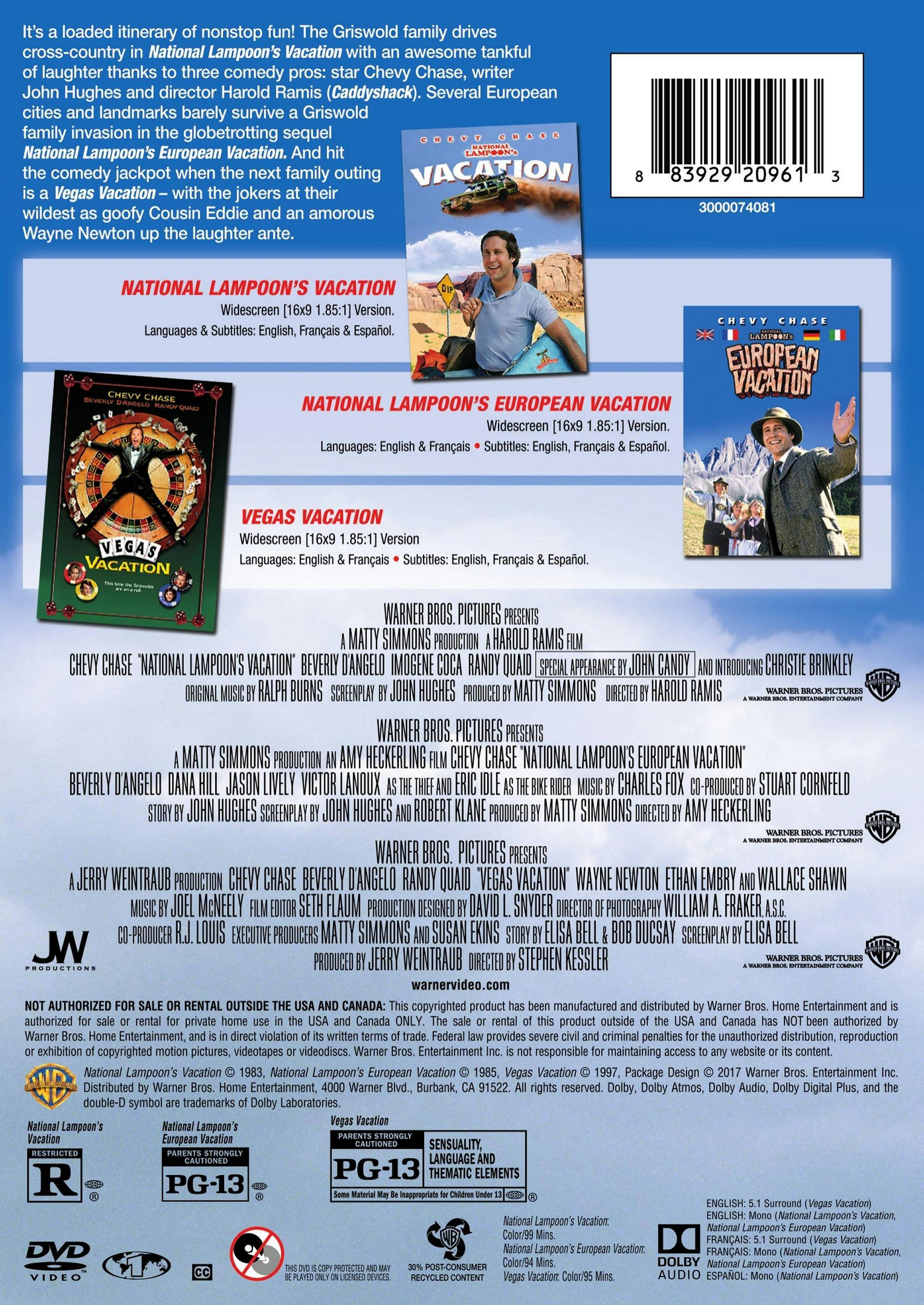 Angle. National Lampoon's Vacation/European Vacation/Vegas Vacation [DVD].