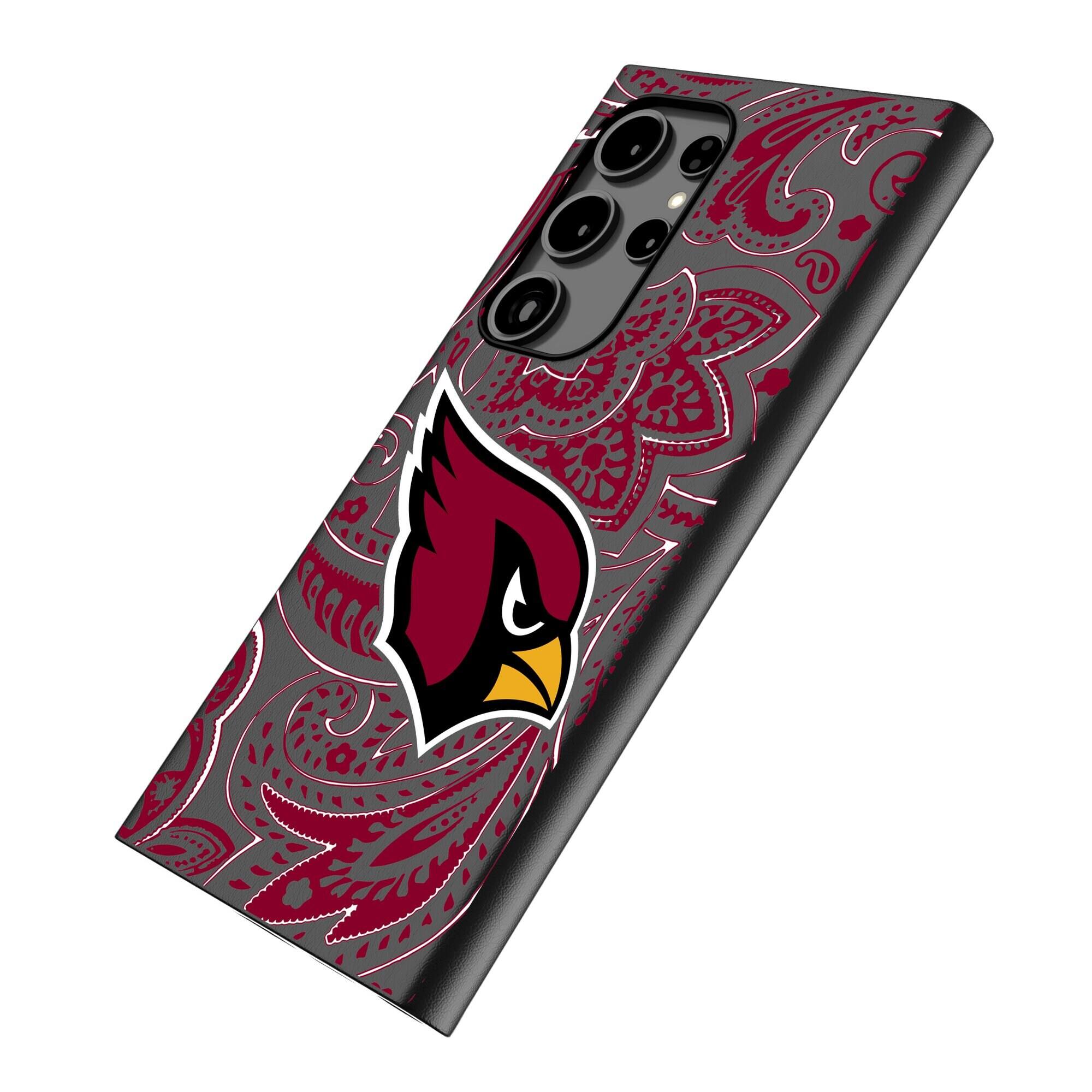Alt View 1. Keyscaper - Arizona Cardinals Paisley Galaxy Magnetic Bump Case - S24 - Black.