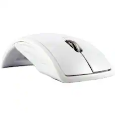 Front. Sanoxy - Sanoxy Wireless Foldable Arc Optical Mouse with USB Receiver (White) - White.
