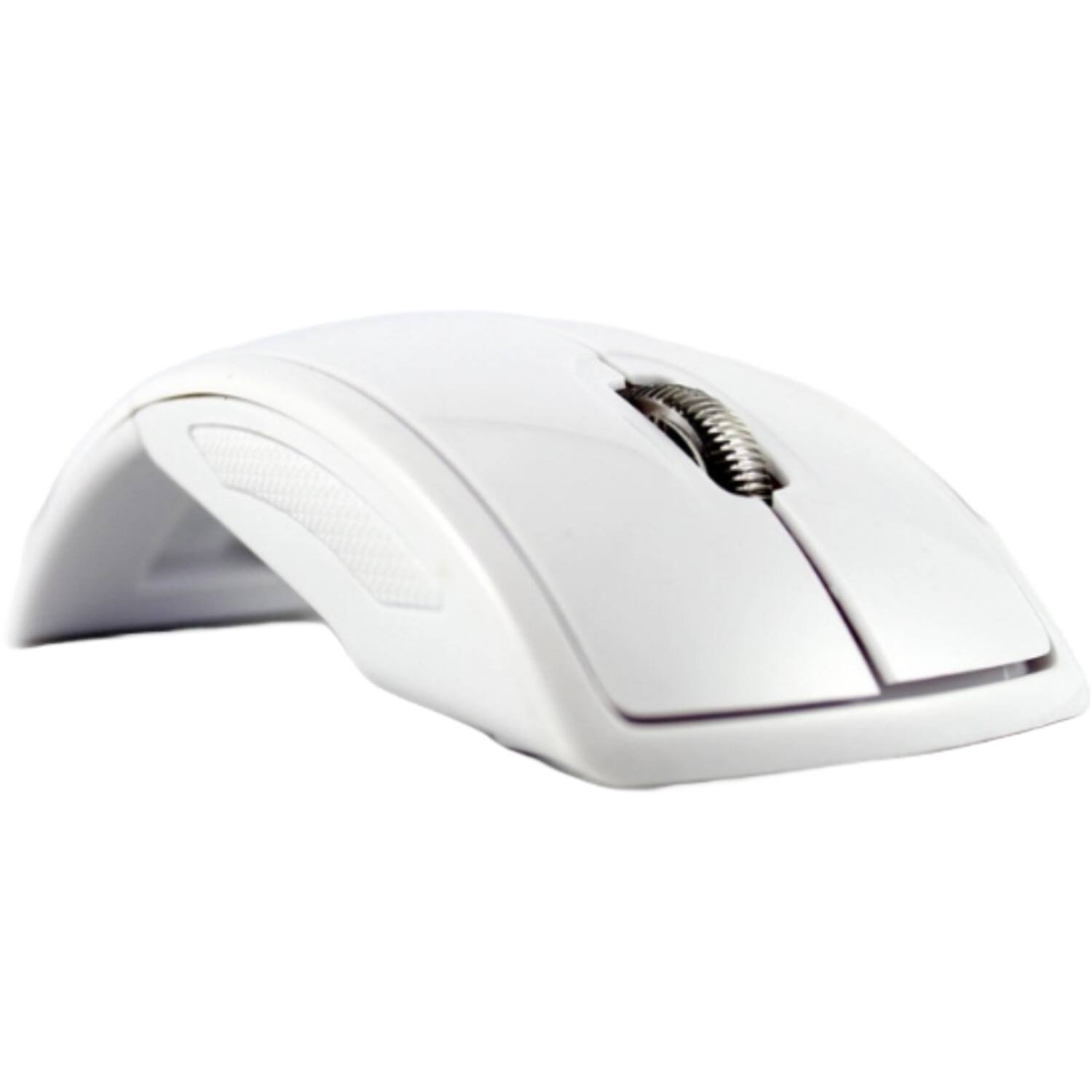Sanoxy - Wireless Foldable Arc Optical Mouse with USB Receiver - Wireless - White