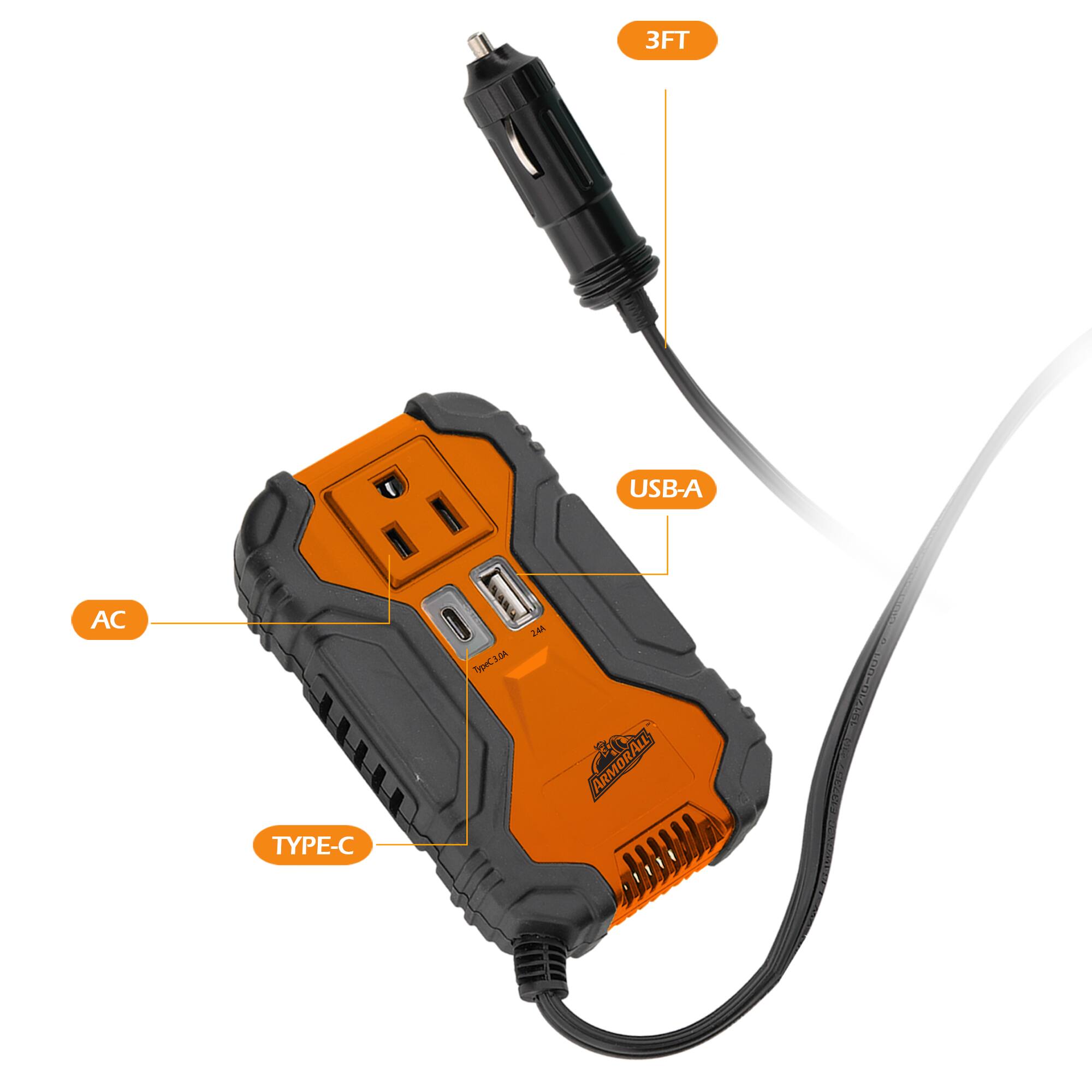 3FT USB-A AC TYPE-C HCADA Los JAR ARMORALL