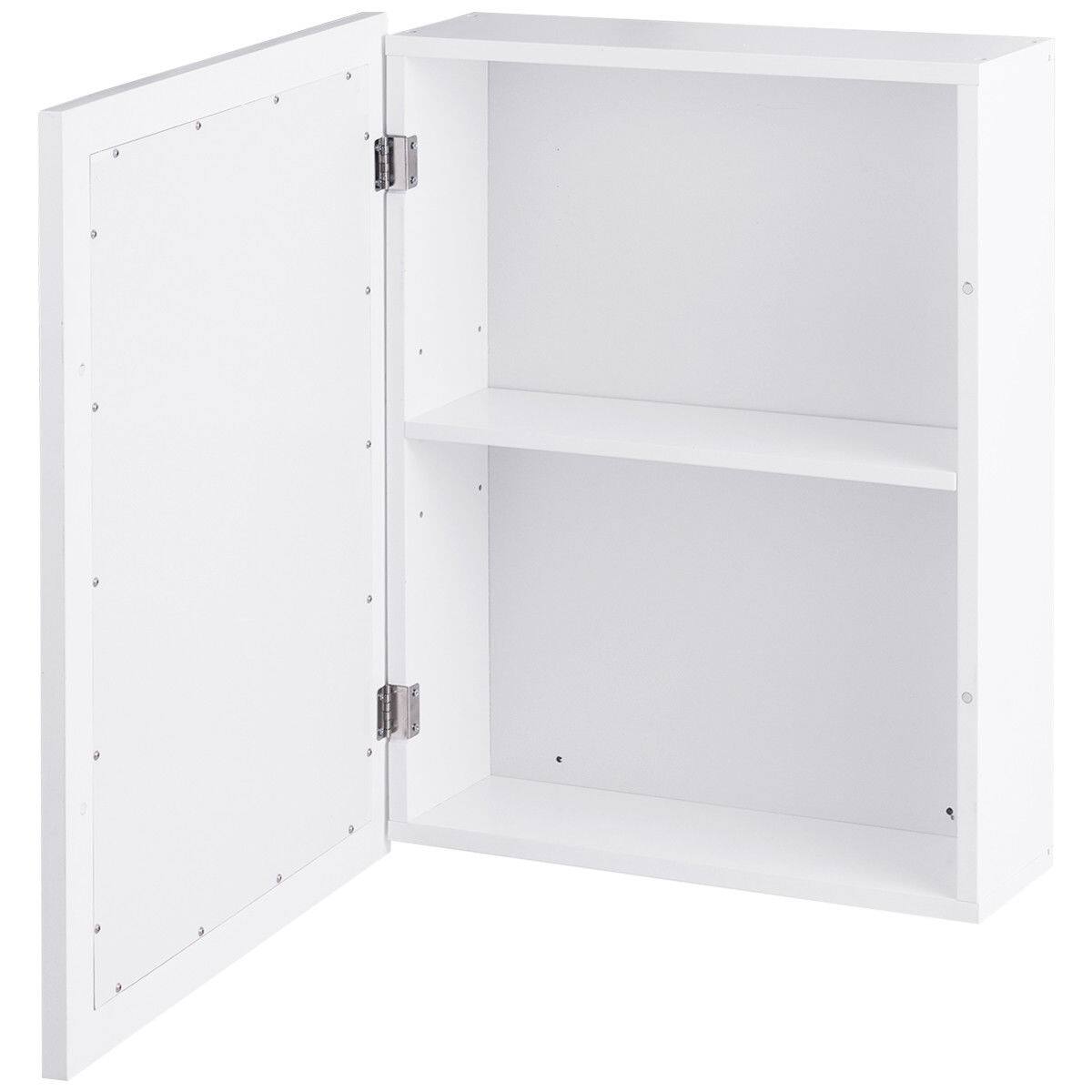 Alt View 8. Gymax - Gymax Bathroom Mirror Cabinet Wall Mounted Kitchen Medicine Storage Adjustable Shelf - White.