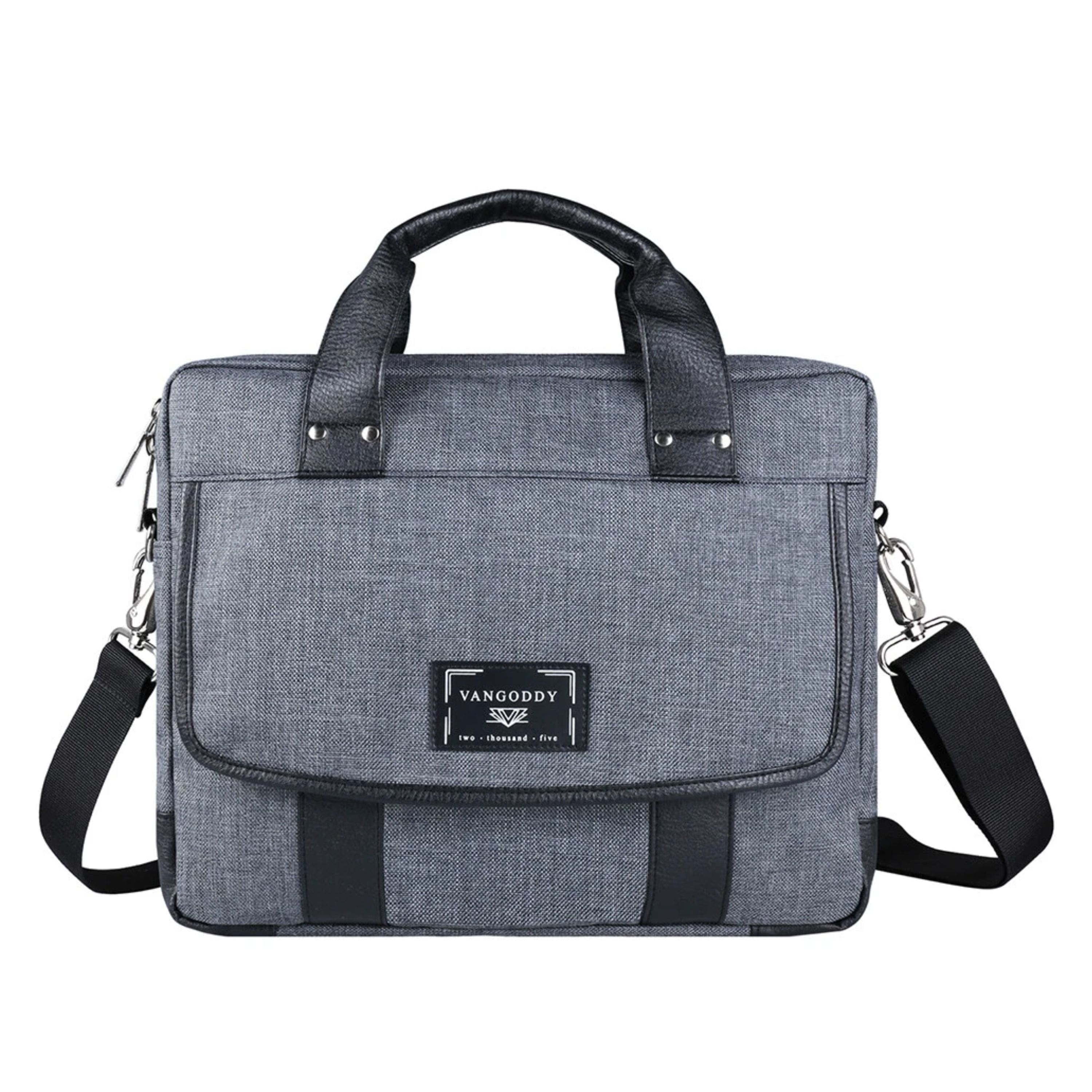 Kitcheniva - Twill Weave Tablet Shoulder Messenger Bag Briefcase For 13" iPad - Gray