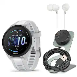Garmin - Forerunner 165 Music GPS Smartwatch (Mist Gray/Whitestone) Bundle - Black - (2025)