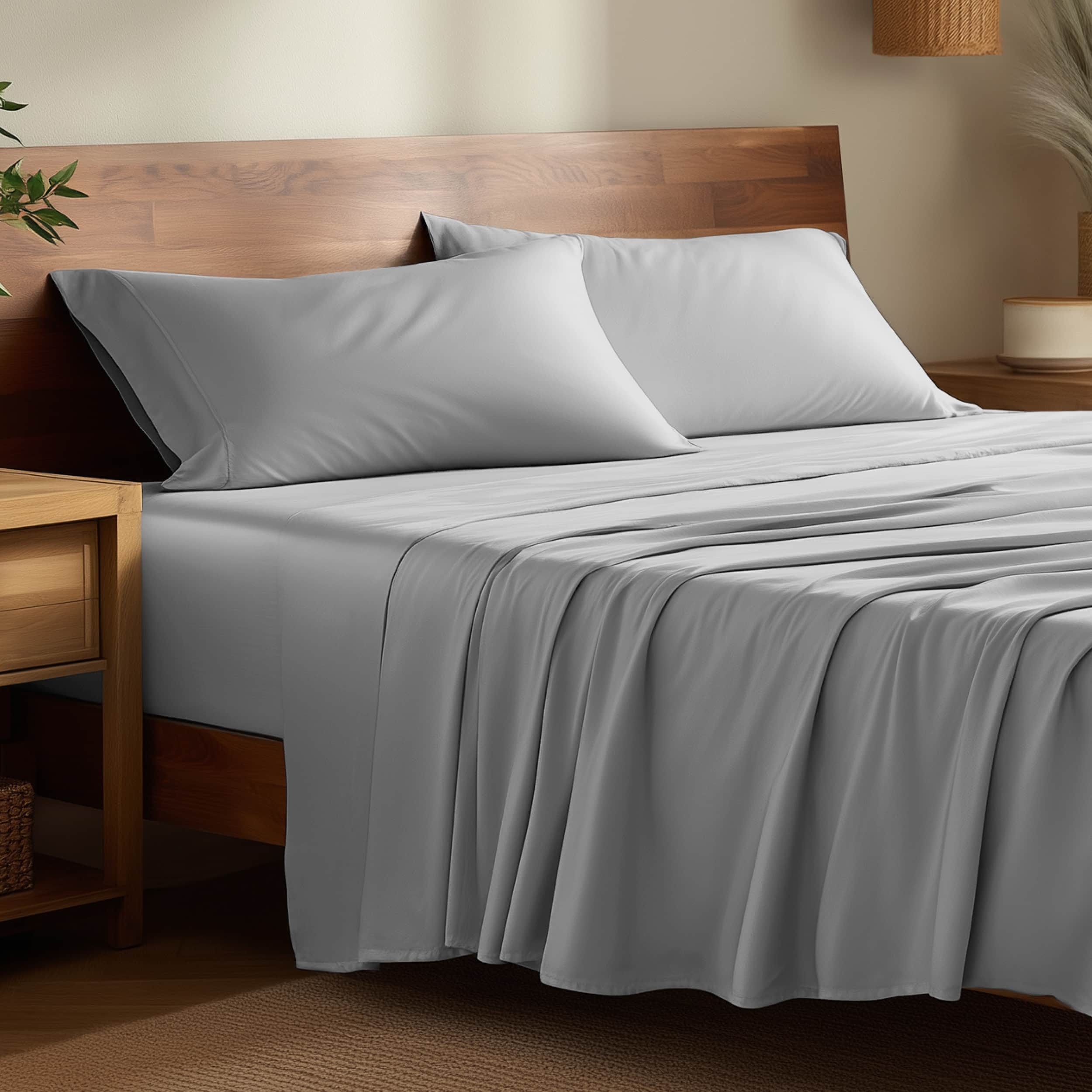 Bare Home - Bamboo Sheet Set - Cloud Grey
