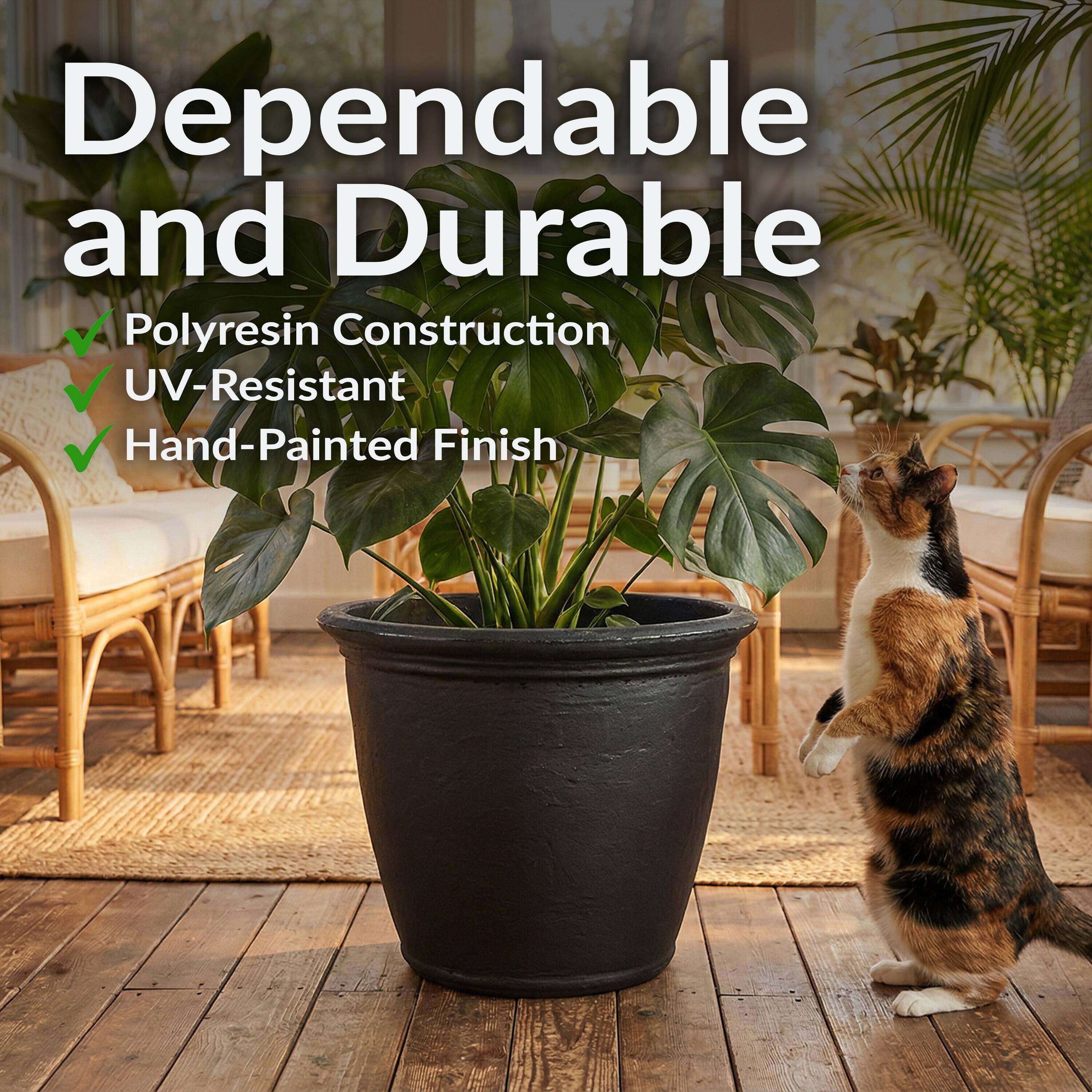 Dependable and Durable

- Polyresin Construction
- UV-Resistant
- Hand-Painted Finish