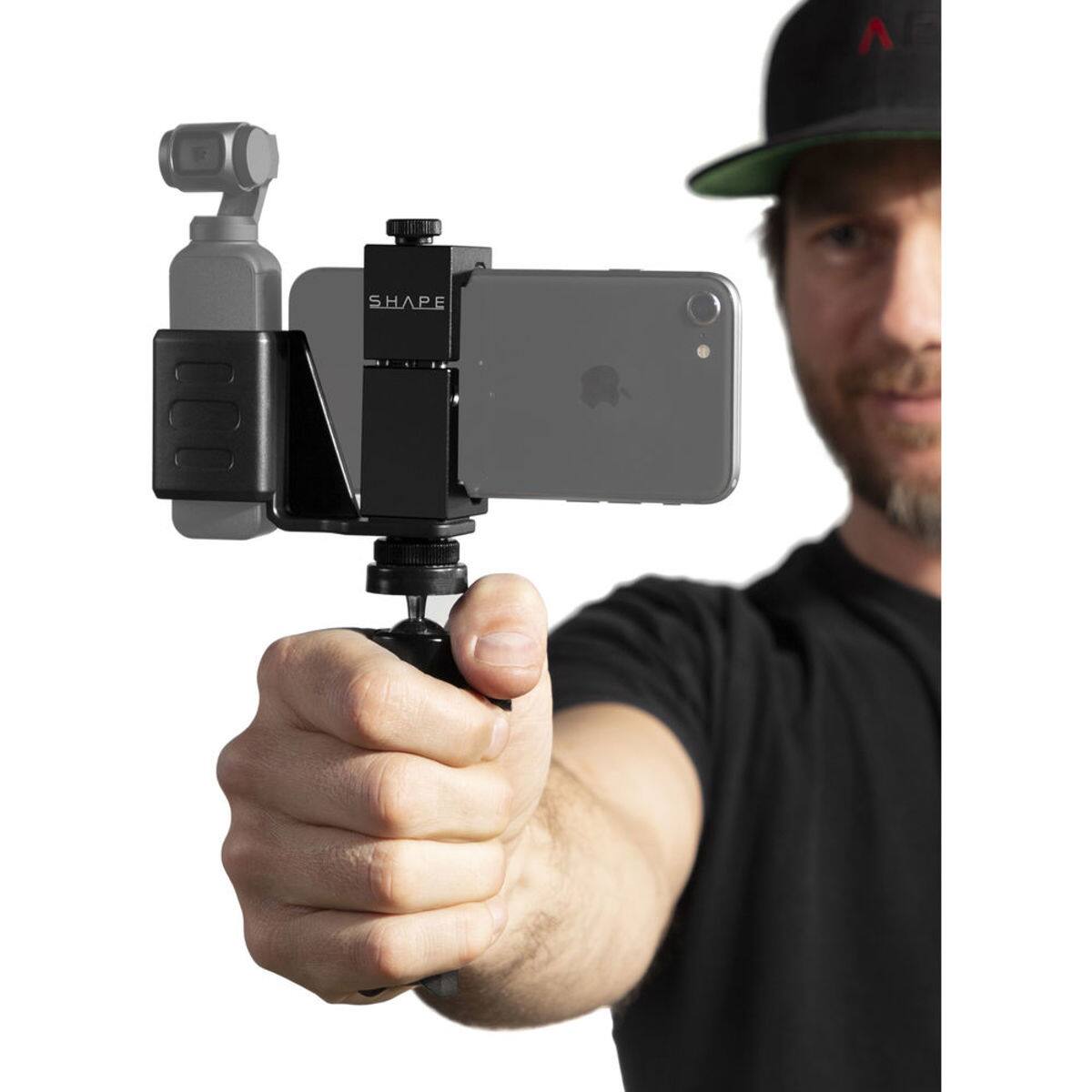 Alt View 3. Shape - Shape SOPT Security Bracket Connection w/Selfie Grip Tripod for Osmo Pocket.