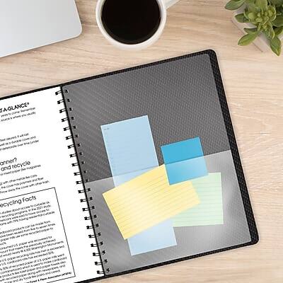 Sure, here is the corrected and grouped text:

---

**AT A GLANCE**

**Recycling Facts**

- Did you know that recycling one aluminum can saves enough energy to power a TV for three hours?
- Recycling one glass bottle saves enough energy to power a computer for 30 minutes.
- Recycling one plastic bottle saves enough energy to power a 60-watt light bulb for six hours.

**Recycling Facts**

- Recycling one ton of paper saves 17 trees, 7,000 gallons of water, and 4,100 kilowatt-hours of electricity.
- Recycling one ton of plastic saves 1.5 barrels of oil.
- Recycling one ton of glass saves 420 pounds of mining waste.

**Recycling Tips**

- Always rinse out containers before recycling.
- Remove caps and lids before recycling bottles and cans.
- Flatten cardboard to save space in your recycling bin.

**Recycling Facts**

- Recycling one ton of steel saves 2.5 tons of iron ore, 1.4 tons of coal, and 120 pounds of limestone.
- Recycling one ton of plastic bags saves 11 barrels of oil.
- Recycling one ton of electronics saves 577 pounds of landfill