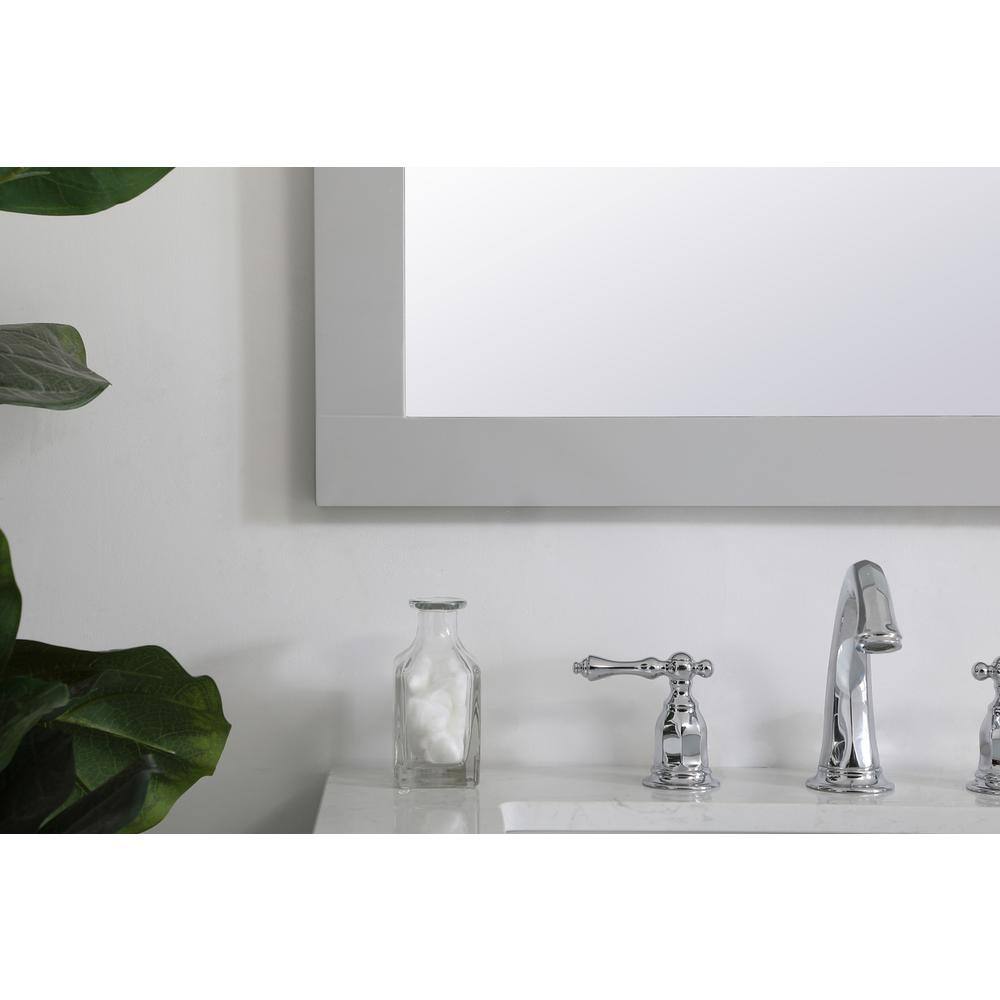 Alt View 3. Elegant Decor - Aqua rectangle vanity mirror 60 inch in Grey - Grey.
