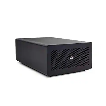 Front. OWC - OWC Mercury Helios 3S Thunderbolt 3 PCIe Expansion Solution - Black.