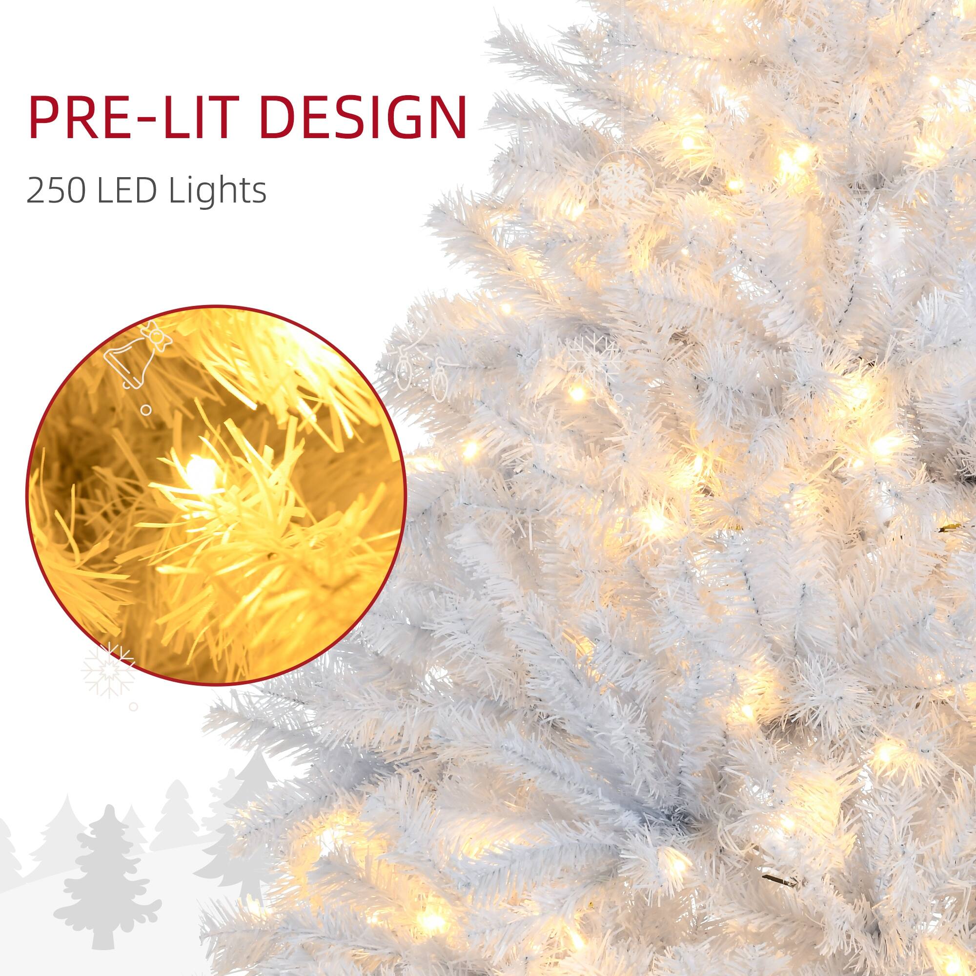 PRE-LIT DESIGN  
250 LED Lights