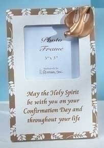 Roman - Confirmation Picture Frame - for 3" x 3" Photo - Gold - White