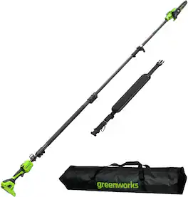 Greenworks - 24V 8" Brushless Telescoping Pole Saw + Bag - Tool Only