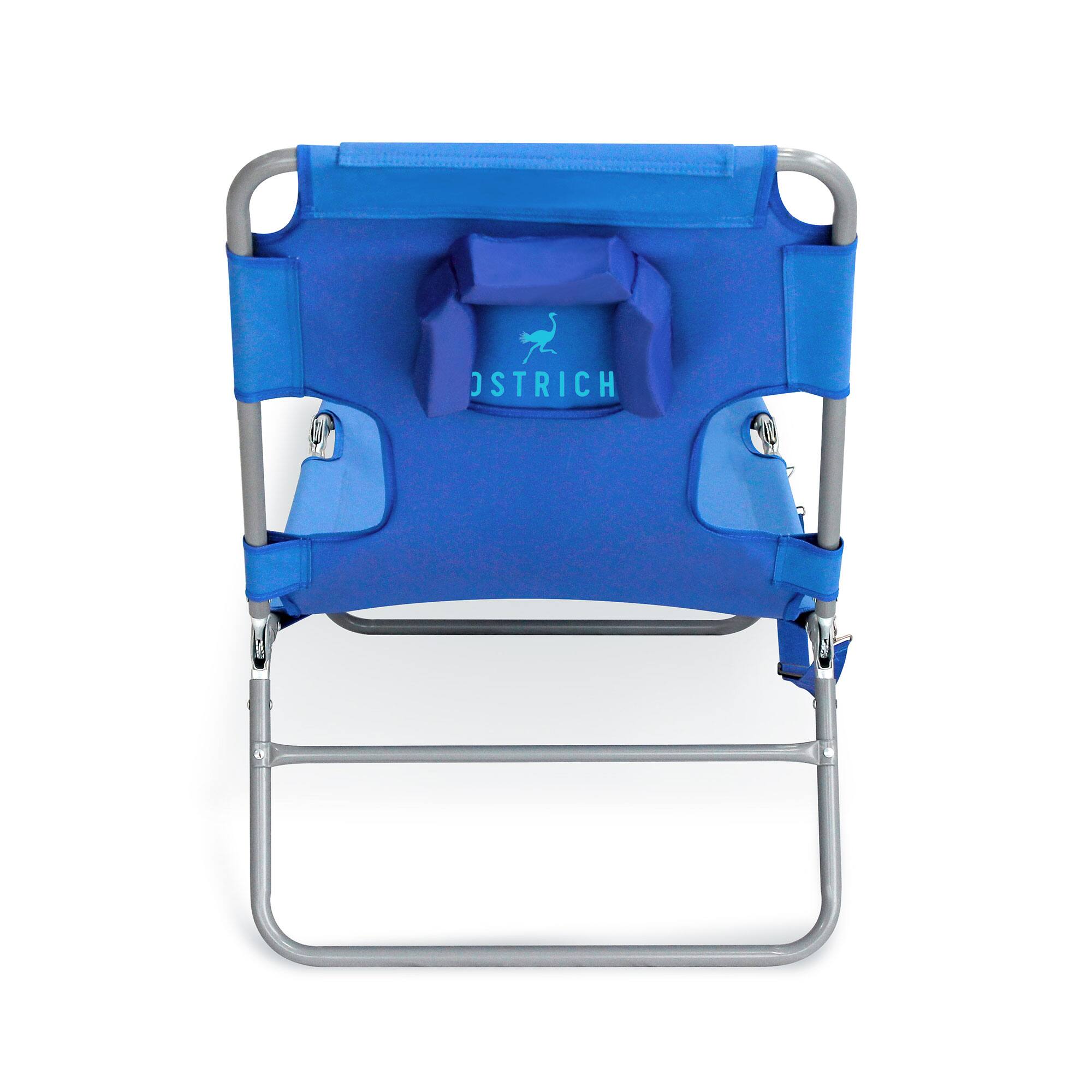 Alt View 7. Ostrich - Ostrich Chaise Lounge Folding Portable Sunbathing Poolside Beach Chair (2 Pack) - Blue.