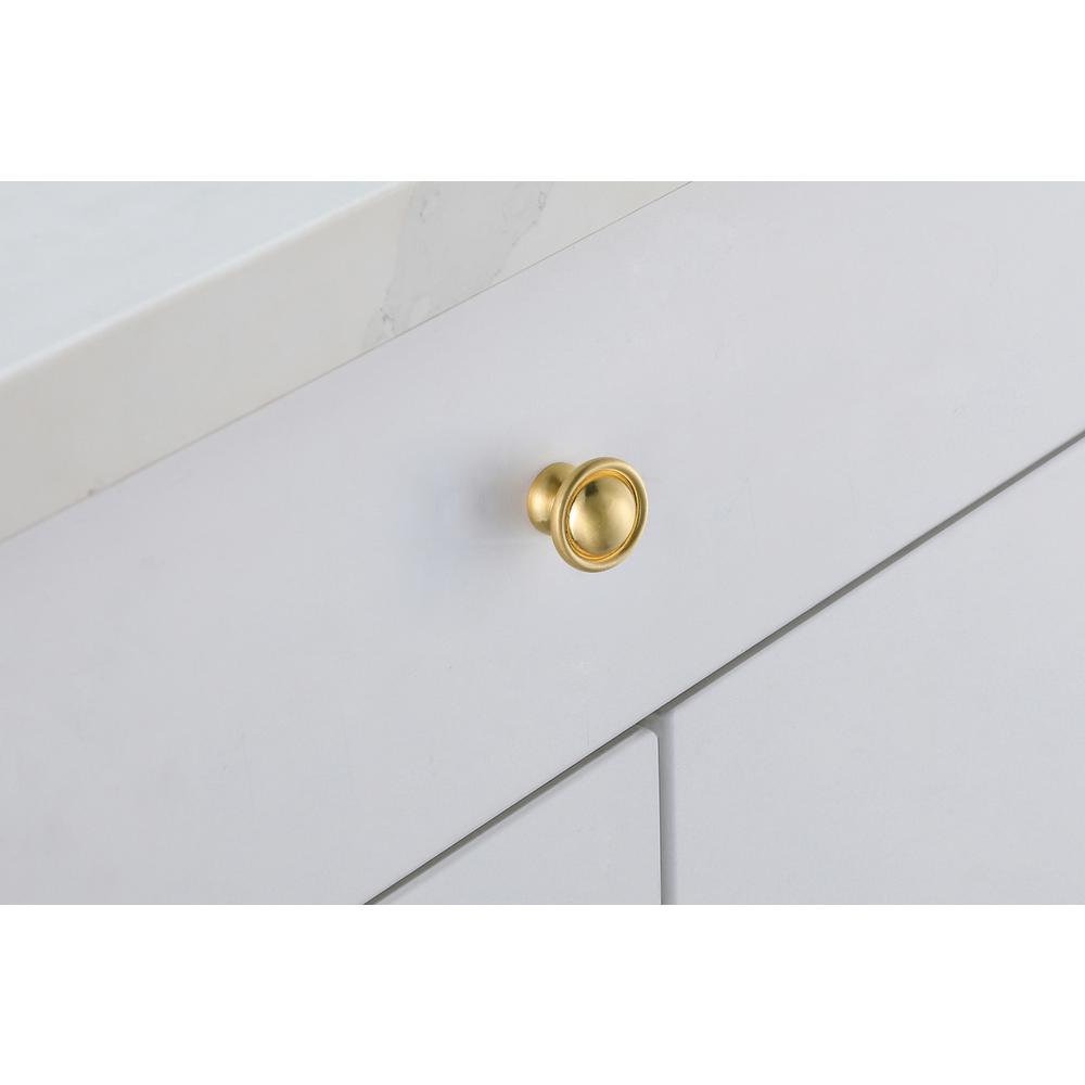 Alt View 1. Elegant Decor - Kadea 1.2" Diameter Brushed Gold Mushroom Knob Multipack (Set of 10) - Brushed Gold.