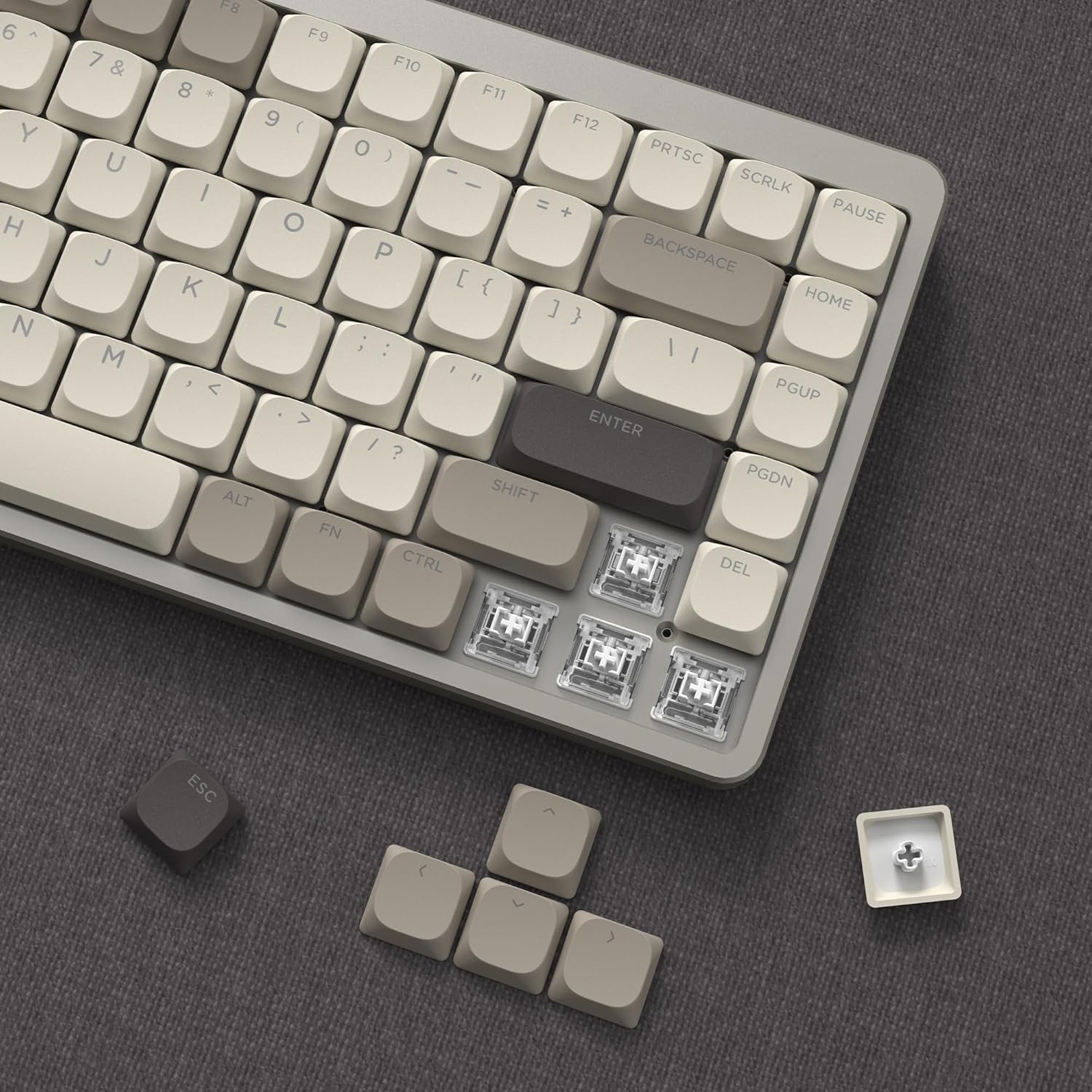 6 7 8 9 0 - = BACKSPACE PRTSC SCRLK PAUSE F8 F9 F10 F11 F12 Y U I O P H J K L ; ' N M , . / ENTER ALT SHIFT FN CTRL DEL ESC