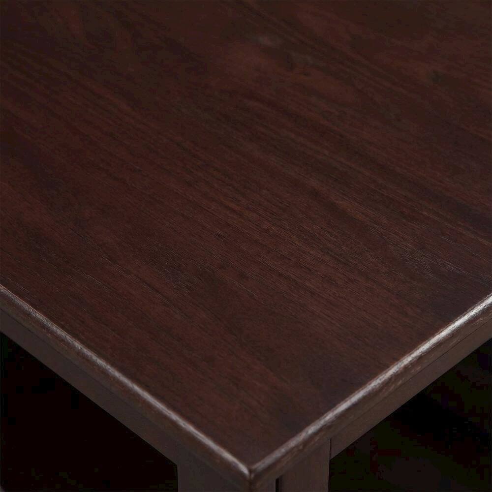 Alt View 2. FurniFact - Espresso Wooden End Table with Sturdy Frame and Classic Design - Espresso.