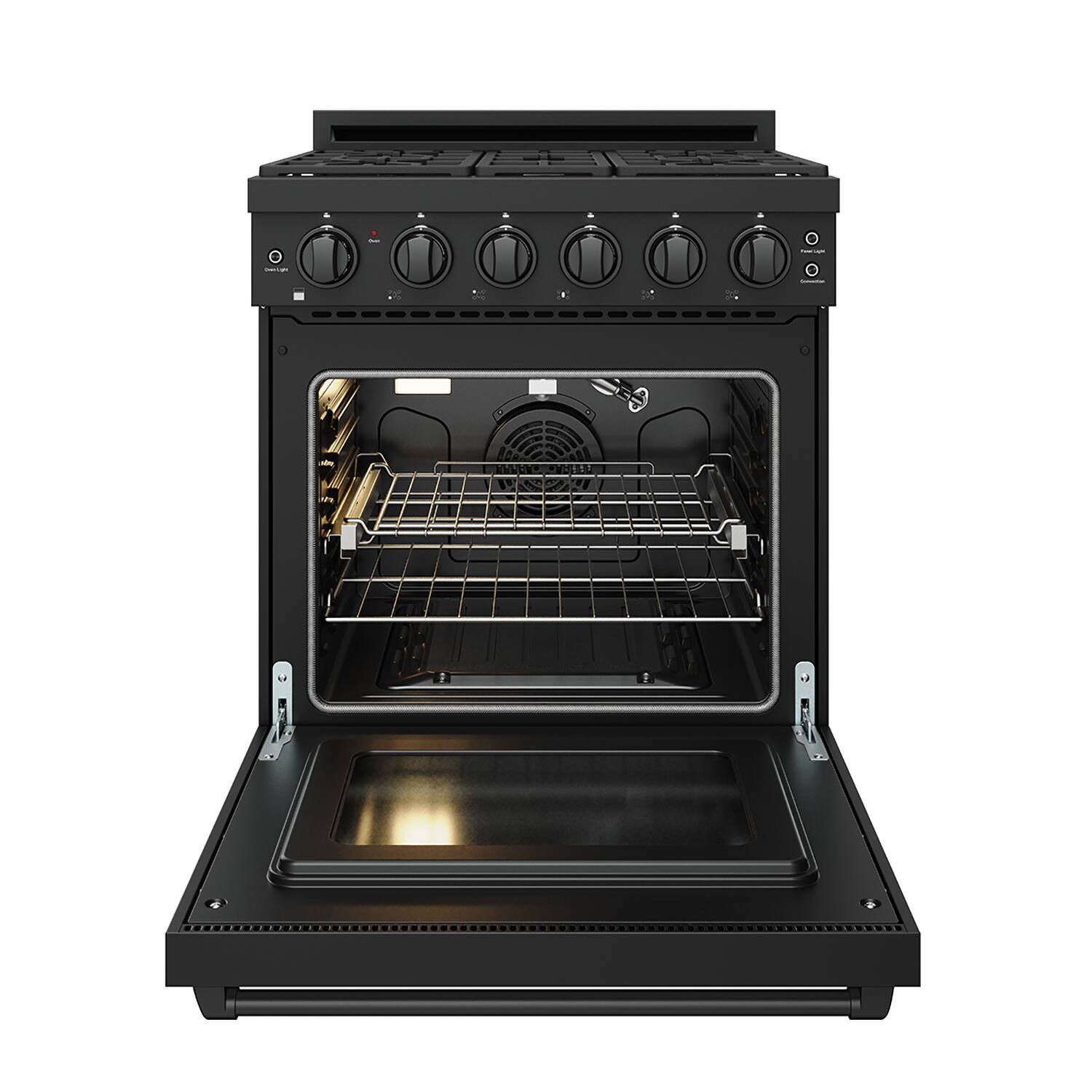 Alt View 4. Thor Kitchen - Gordon Ramsay Series by Thor Kitchen 4.55 Cu. Ft Freestanding Gas Range - Black.