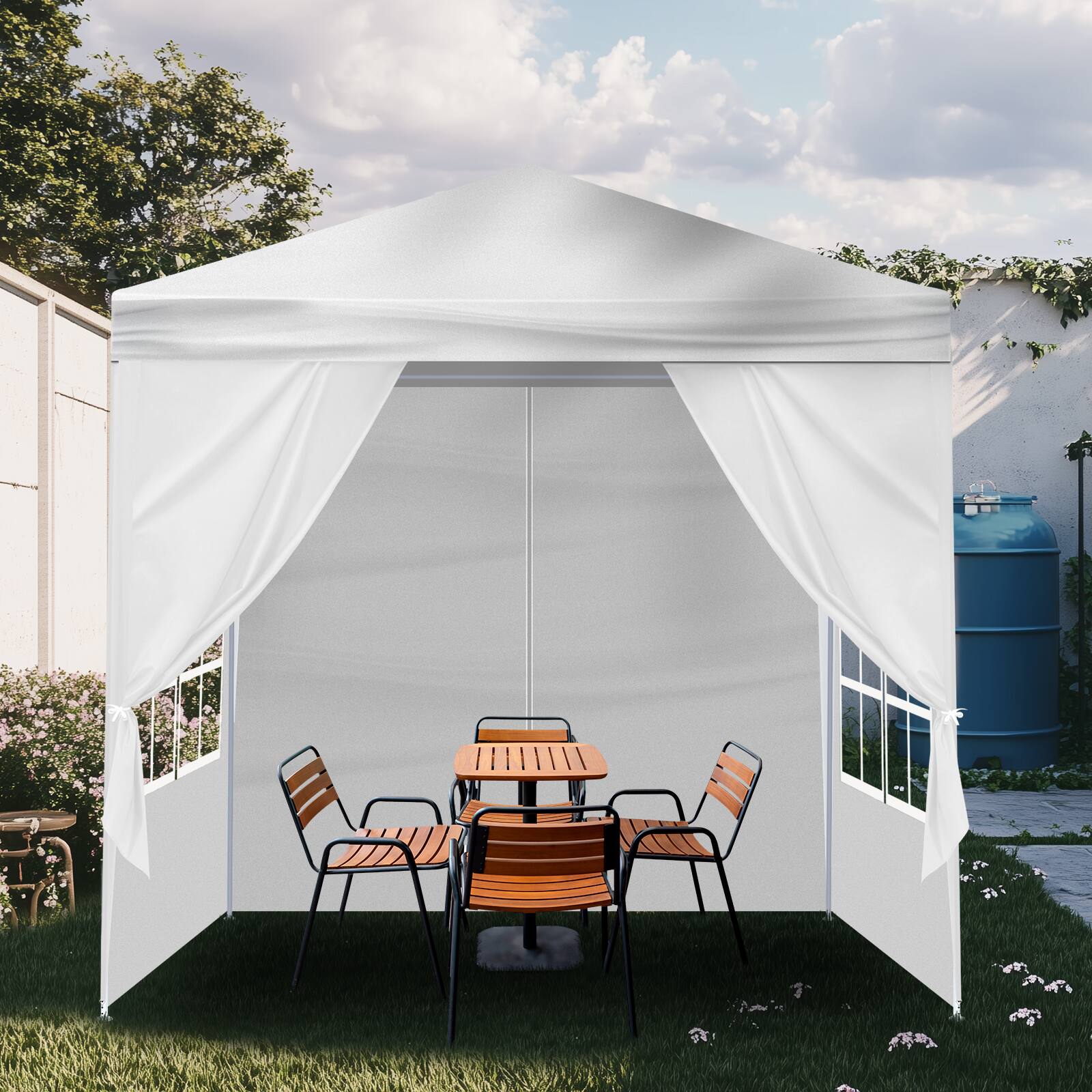 Alt View 1. Winado - 6.5x6.5FT Portable Party Tent, Waterproof Outdoor Canopy with Four Sidewalls, Instant Gazebo Outdoor Tents,Canopies - White.