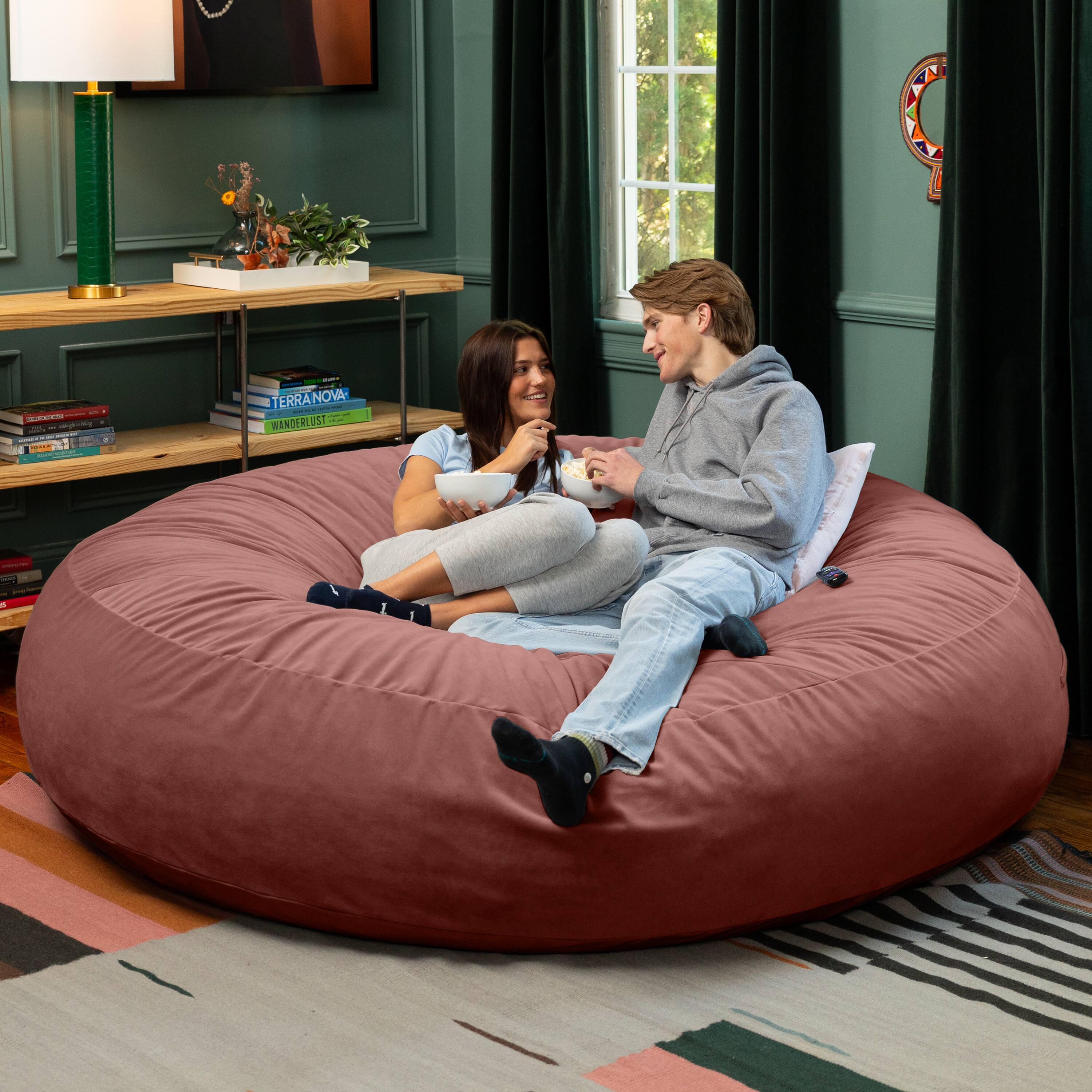 Jaxx 7 Foot Cocoon 2 in 1 Convertible Bean Bag Bed & Large Bean