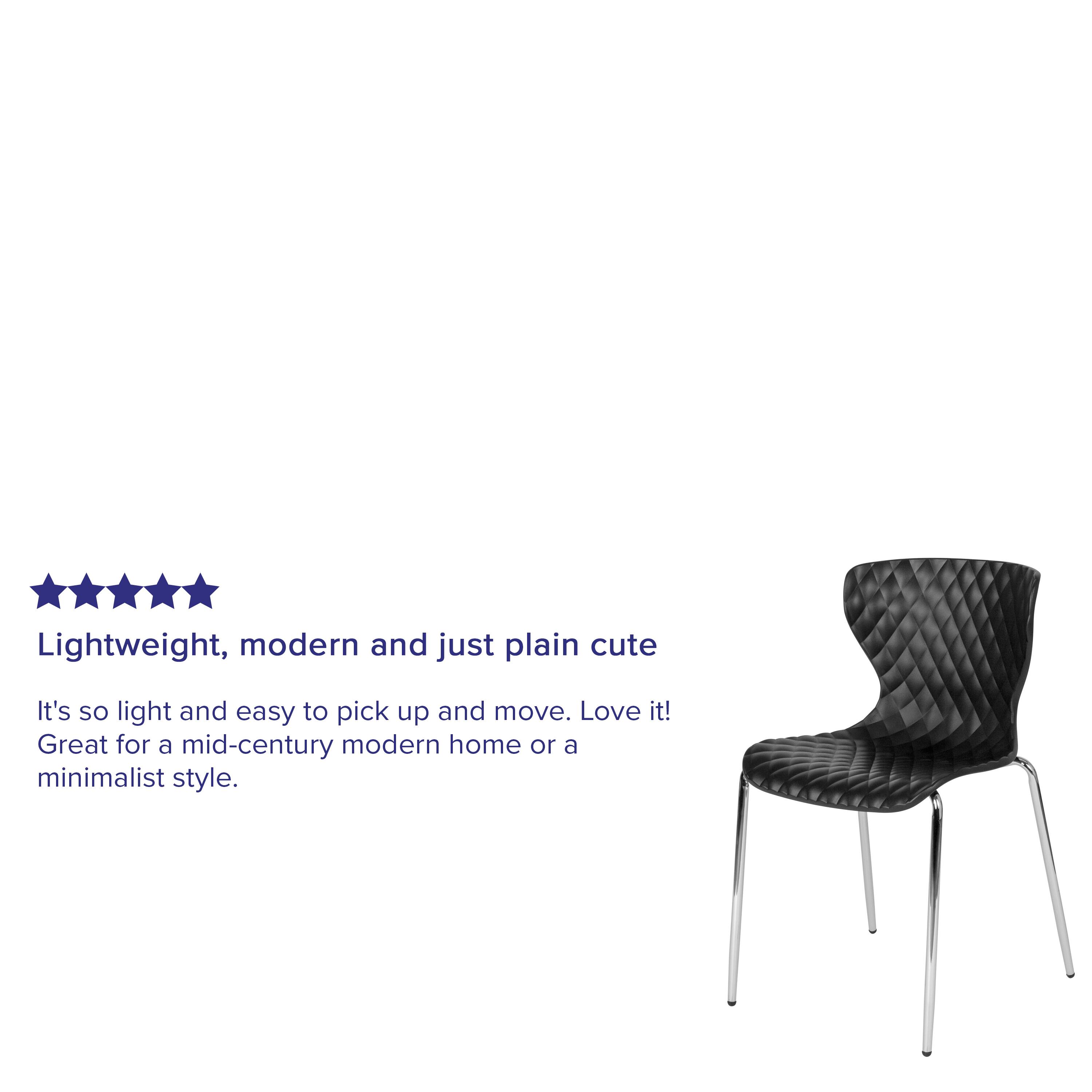 Lightweight, modern and just plain cute

It's so light and easy to pick up and move. Love it! Great for a mid-century modern home or a minimalist style.