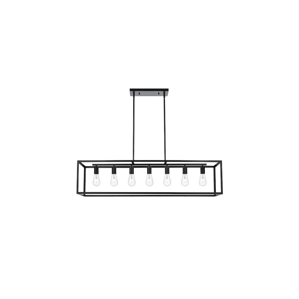 Front. Living District - Judah 47 inch Pendant in Black - Black.
