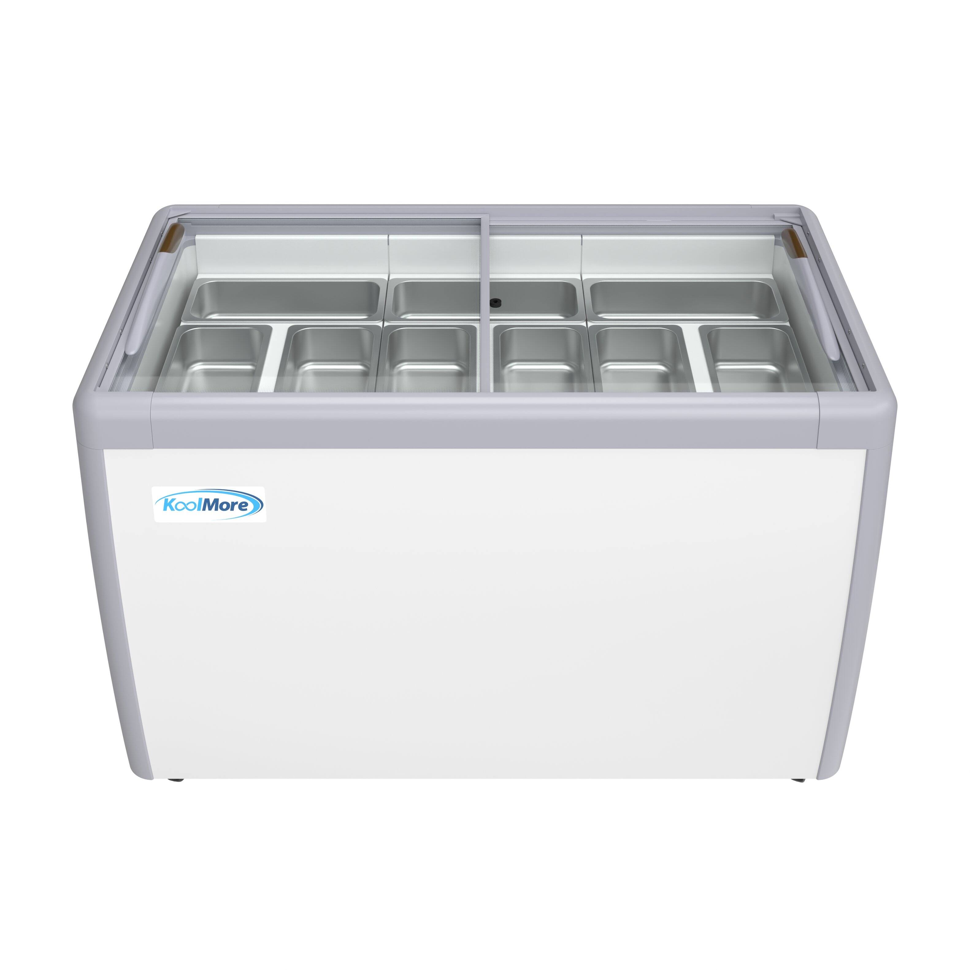Alt View 5. Koolmore - 50 in. Gelato Dipping Cabinet Display Freezer with Sliding Glass Door, 13 cu. ft. KM-GDC-49SD - White.