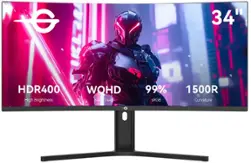 Titan-army - C34A1R 34” Ultrawide Curved Gaming Monitor, WQHD 3440x1440, 165Hz Curved 1500R PIP/PBP, 1ms MPRT 99% sRGB Adaptive-sync - Black - Front_Zoom