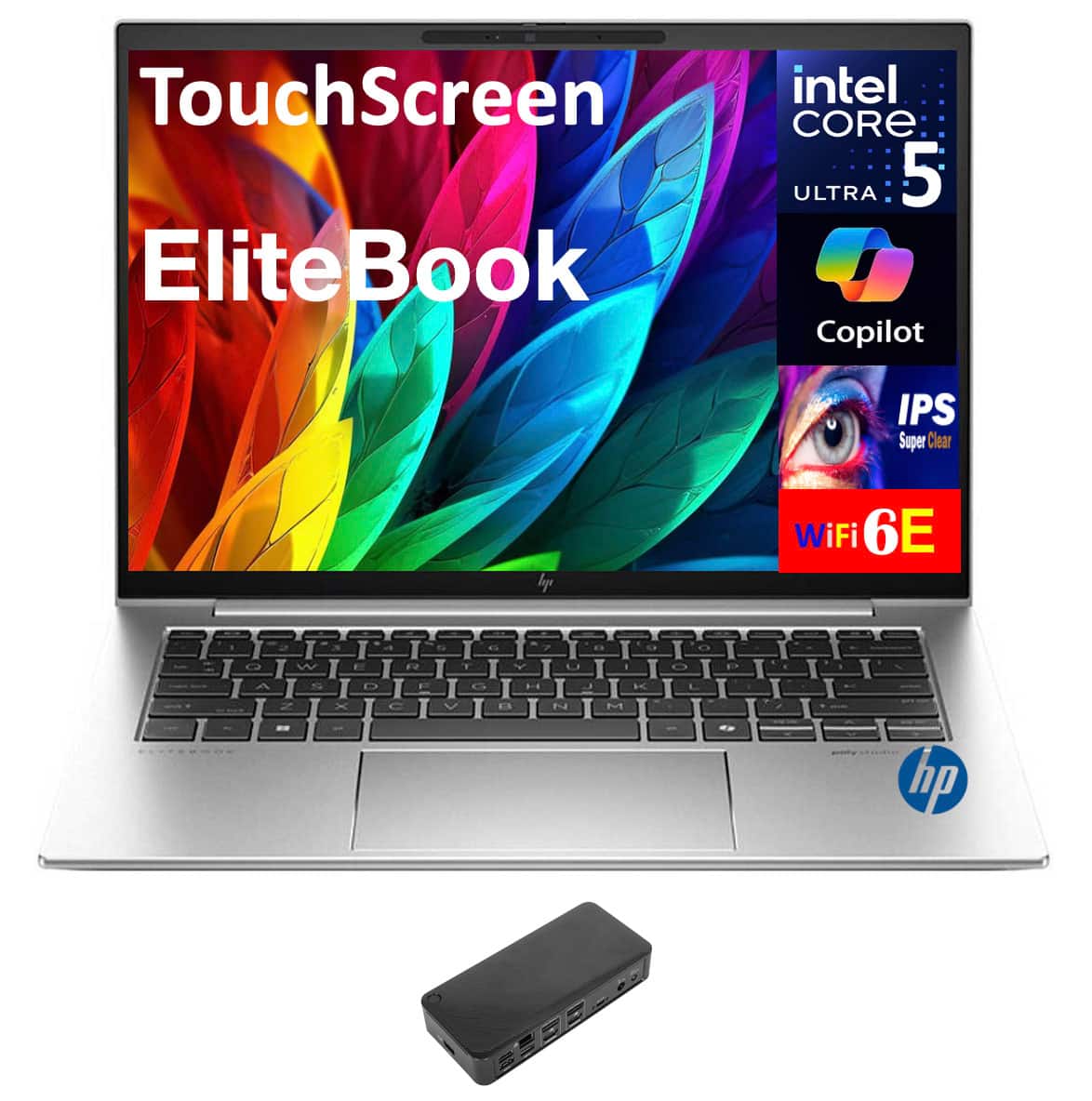 HP - EliteBook 840 Laptop 14.0 WUXGA (Intel Ultra 5 125U, 64GB DDR5, 4TB PCIe SSD, Intel Graphics, Win 11 Pro) - Natural Silver