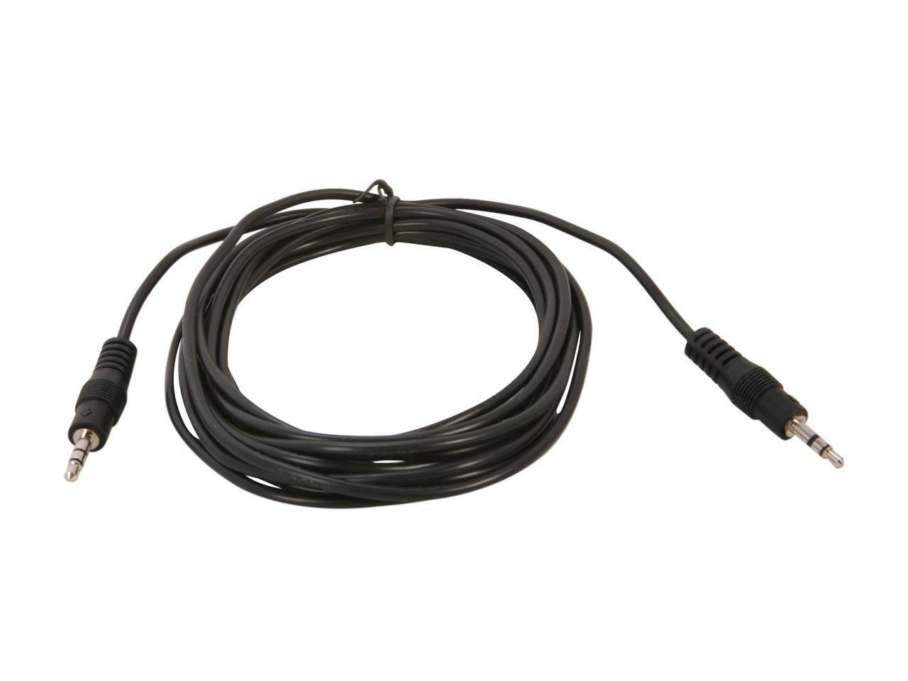 Alt View 1. Nippon Labs - Nippon Labs 12 ft. Premium 3.5mm Audio Stereo Speaker Cable M/M 12ft Model SPC-12MM 12 feet - Black.