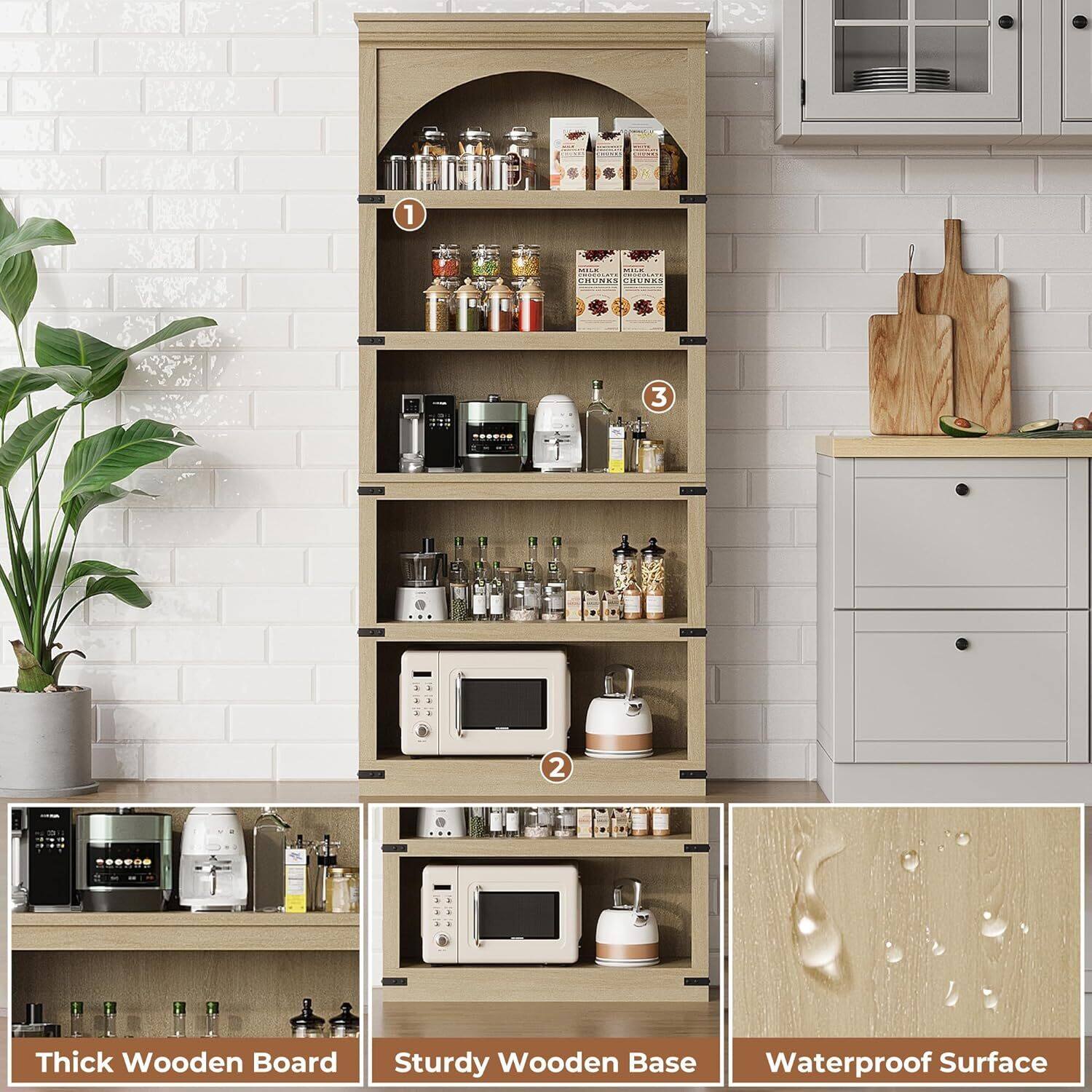 1. Thick Wooden Board
2. Sturdy Wooden Base
3. Waterproof Surface