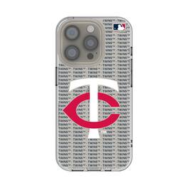 Keyscaper - MLB - Minnesota Twins - Text Backdrop Clear iPhone Case - 15 - Multicolor